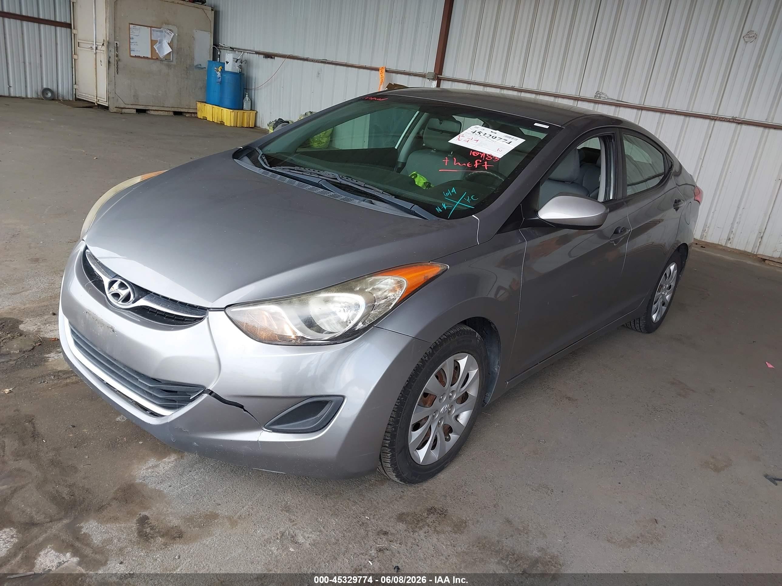 2012 Hyundai Elantra Gls (ulsan Plant) Gray vin: KMHDH4AEXCU230505