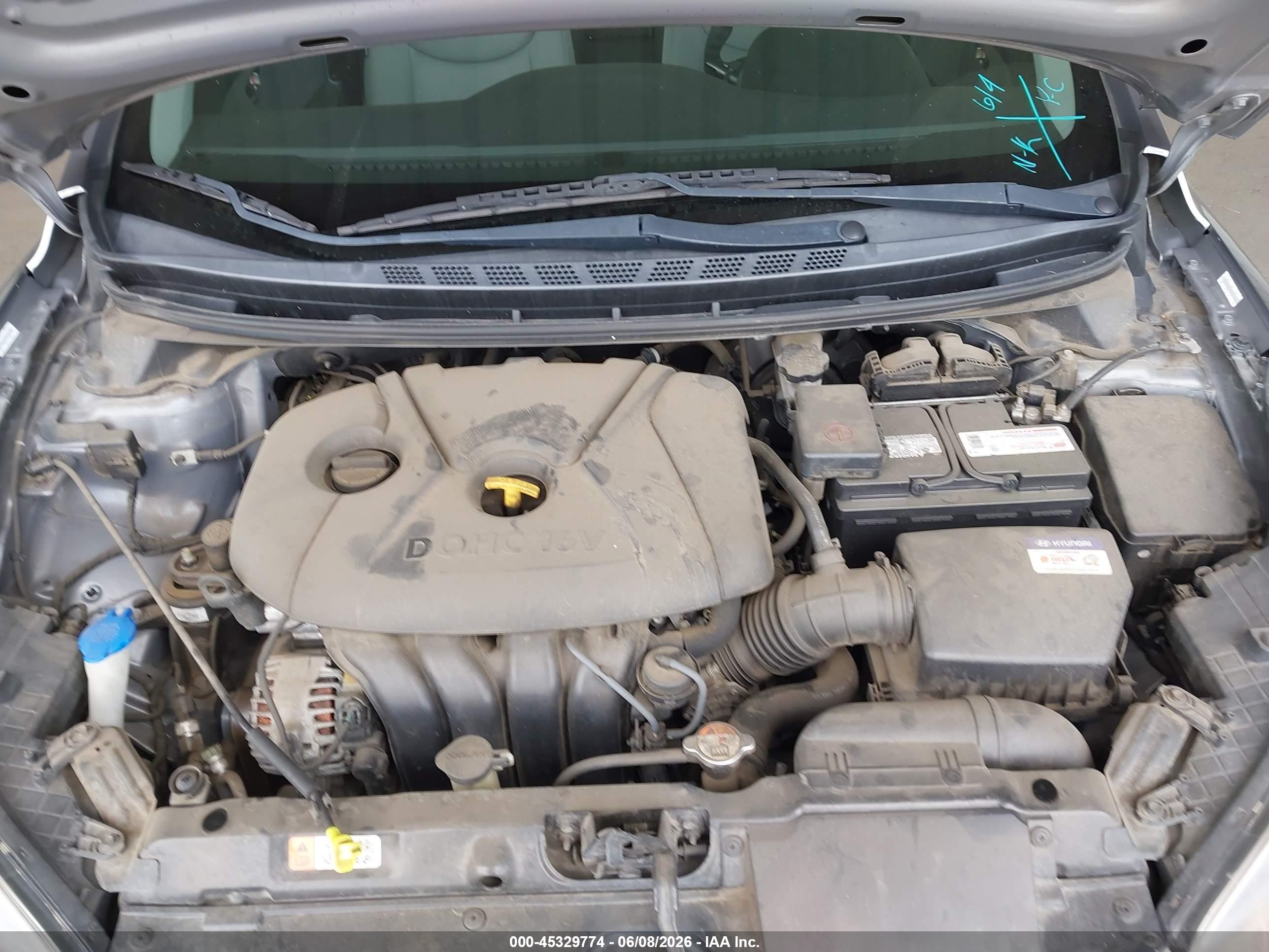 2012 Hyundai Elantra Gls (ulsan Plant) Gray vin: KMHDH4AEXCU230505
