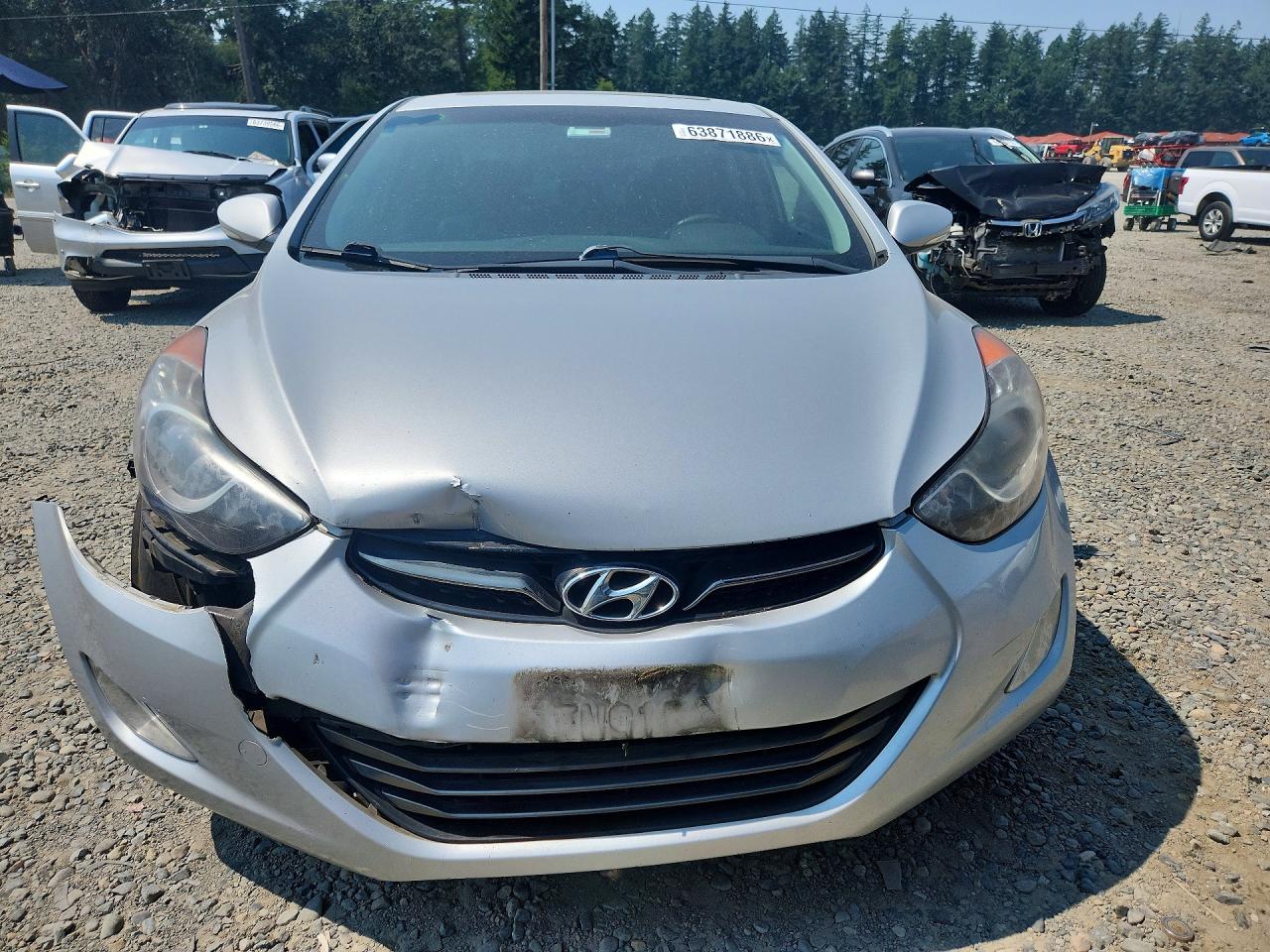 2012 Hyundai Elantra Limited Silver vin: KMHDH4AEXCU272267