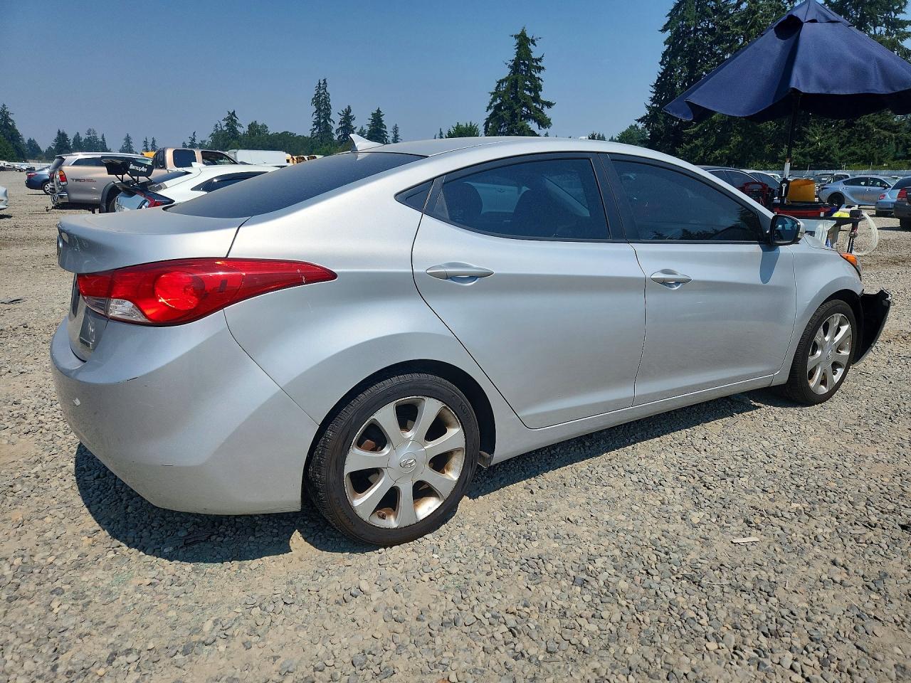 2012 Hyundai Elantra Limited Silver vin: KMHDH4AEXCU272267