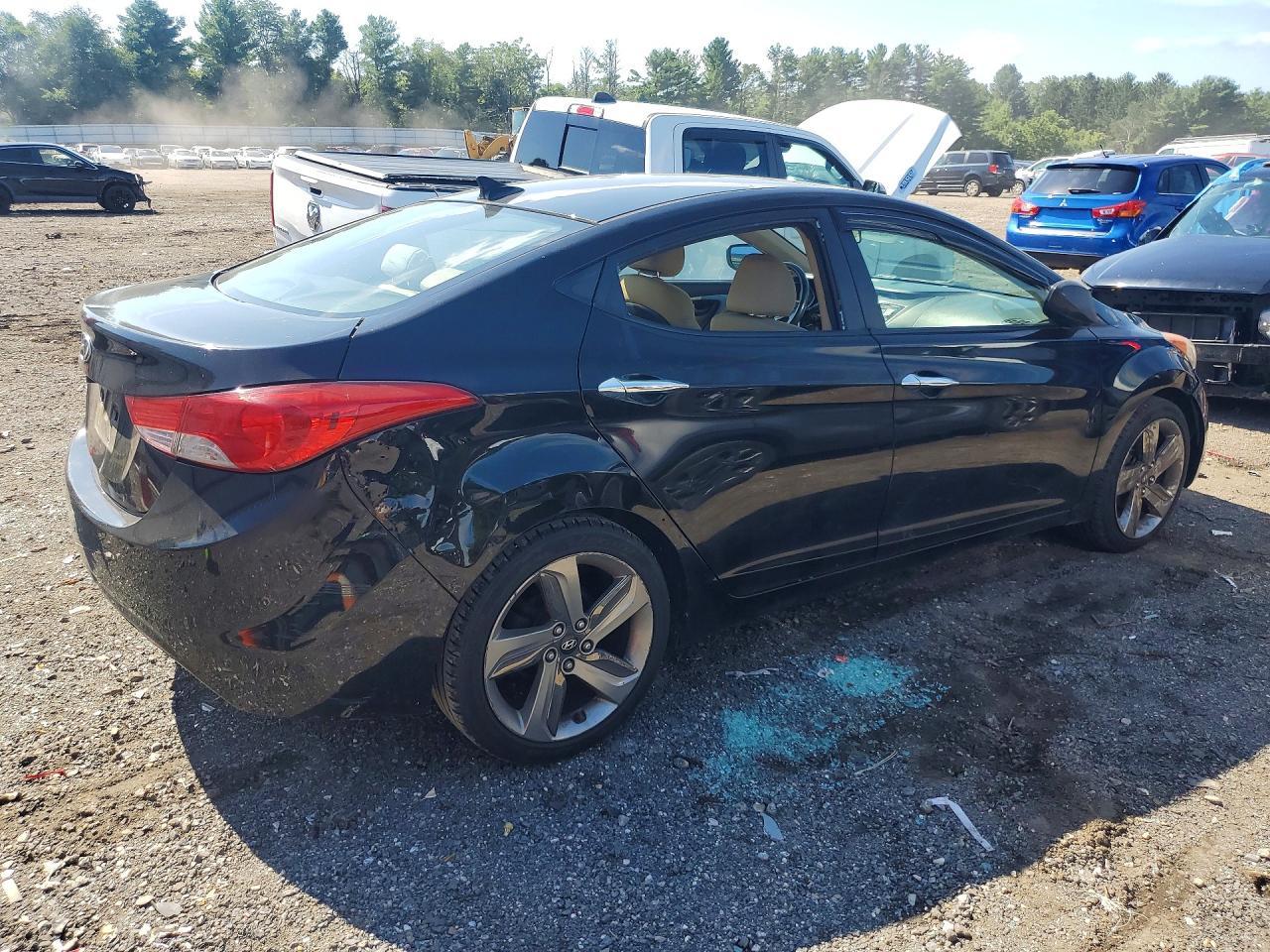 2012 Hyundai Elantra Gls Black vin: KMHDH4AEXCU283303