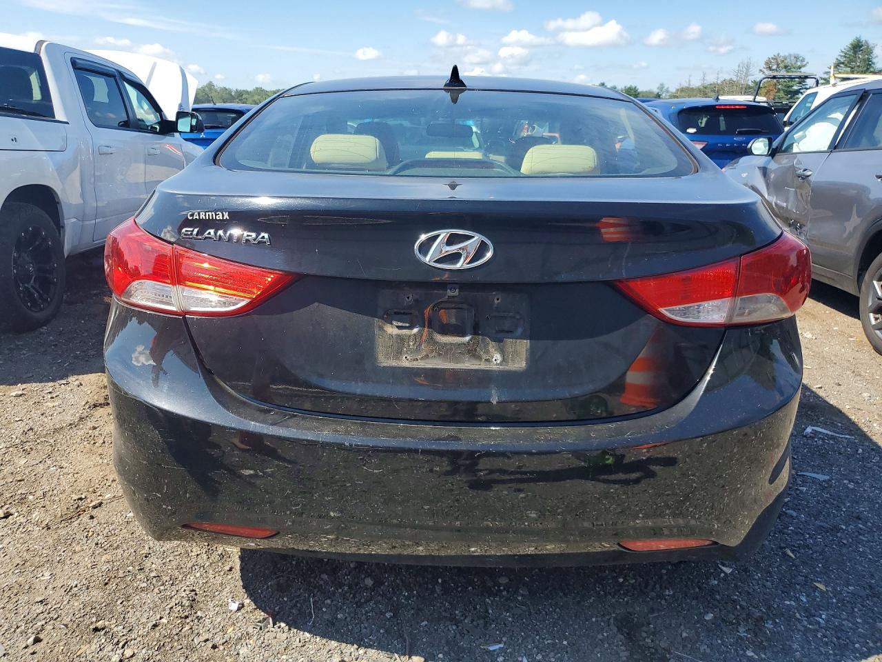2012 Hyundai Elantra Gls Black vin: KMHDH4AEXCU283303