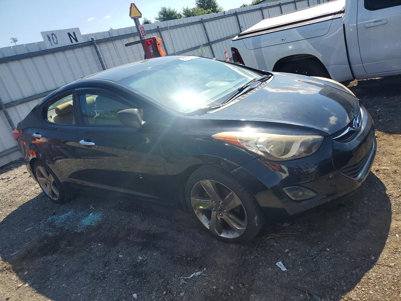 2012 Hyundai Elantra Gls Black vin: KMHDH4AEXCU283303