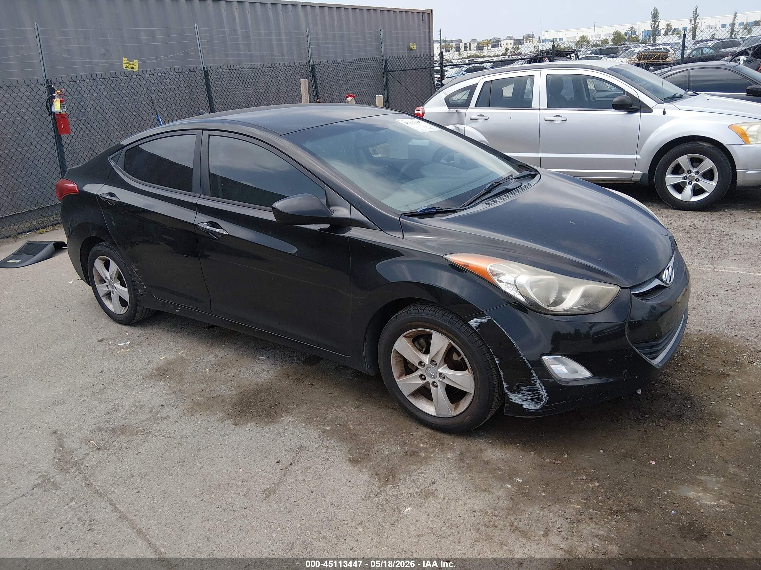 2012 Hyundai Elantra Gls (ulsan Plant) Черный vin: KMHDH4AEXCU293054
