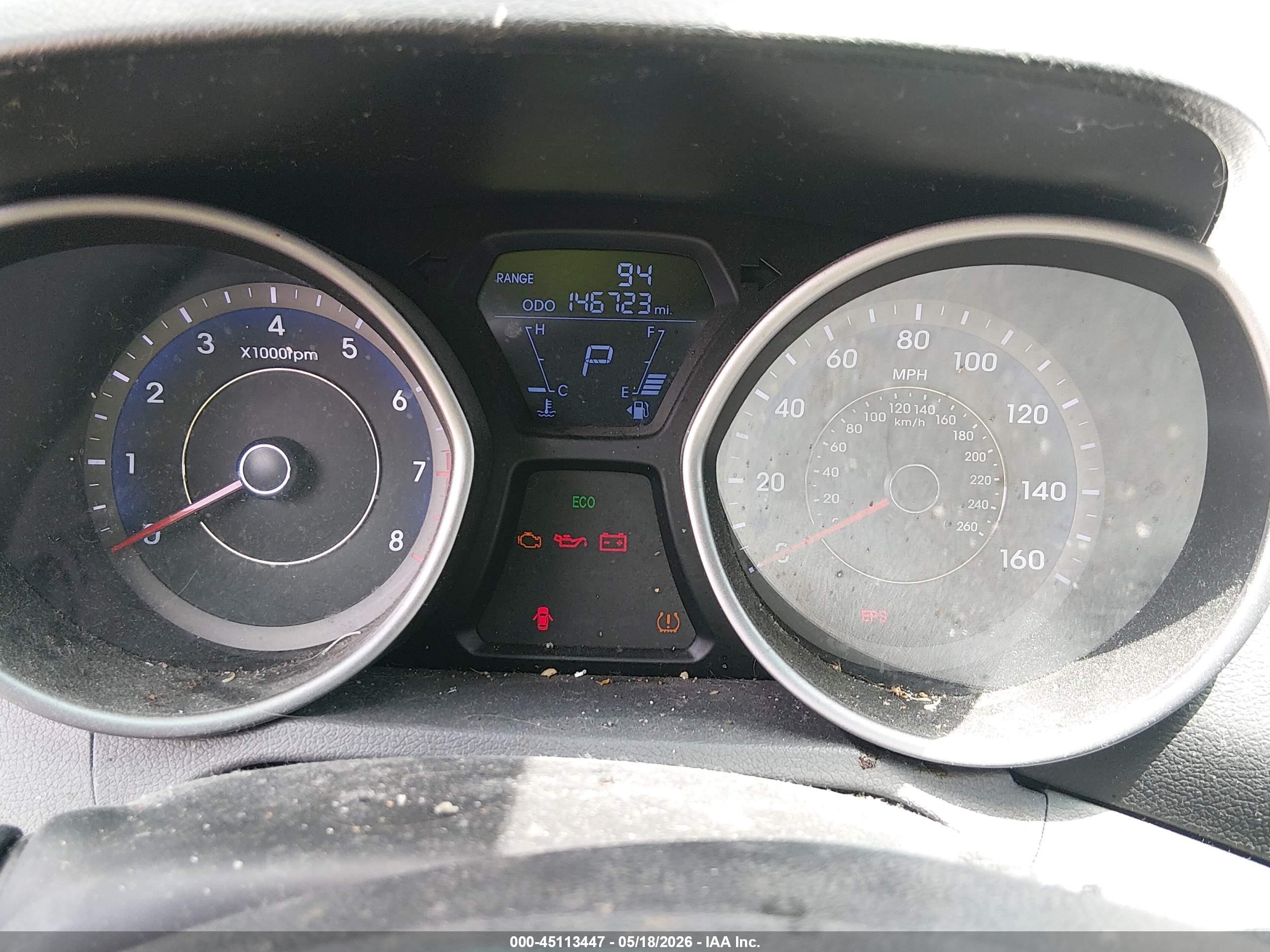 2012 Hyundai Elantra Gls (ulsan Plant) Черный vin: KMHDH4AEXCU293054