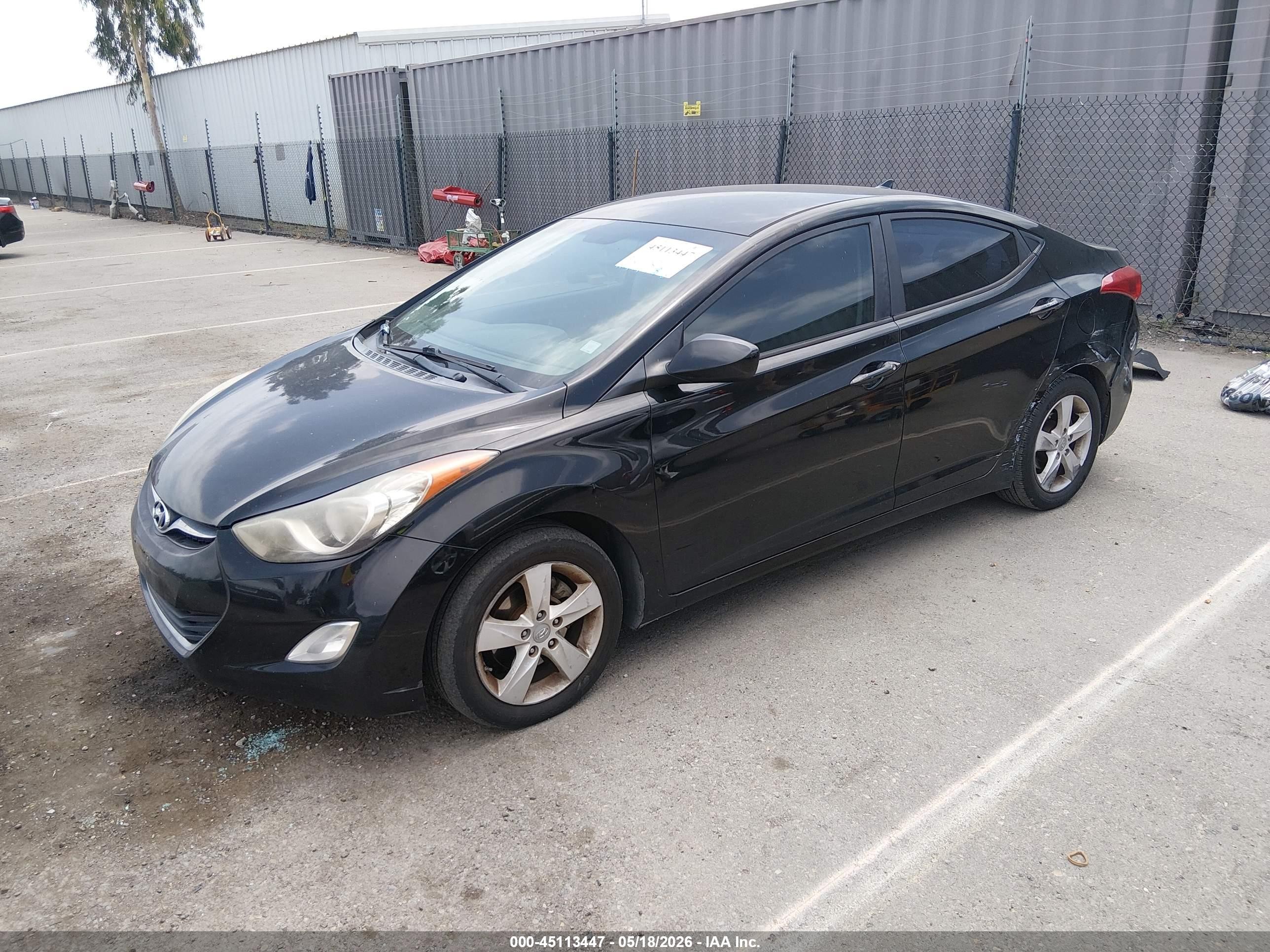 2012 Hyundai Elantra Gls (ulsan Plant) Черный vin: KMHDH4AEXCU293054