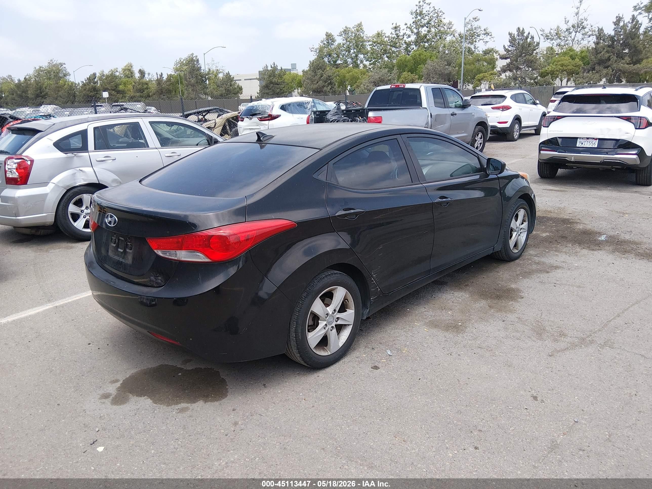 2012 Hyundai Elantra Gls (ulsan Plant) Черный vin: KMHDH4AEXCU293054