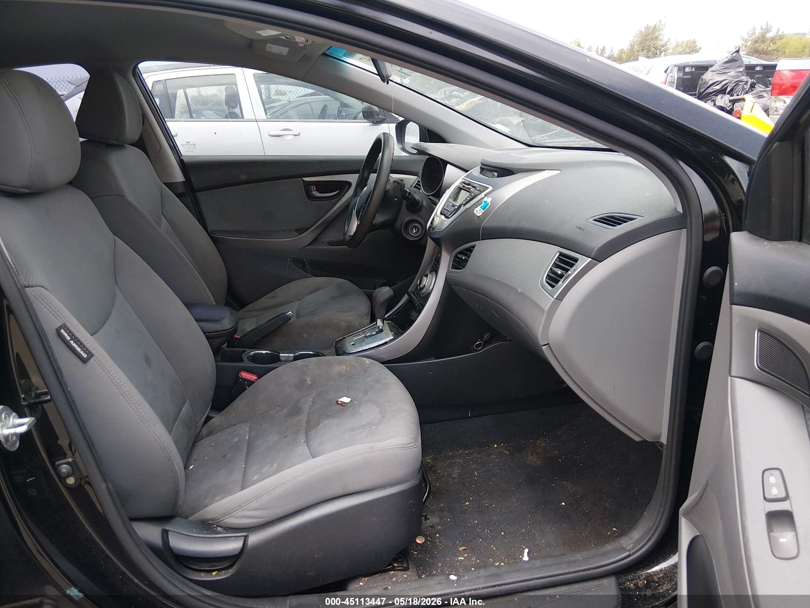 2012 Hyundai Elantra Gls (ulsan Plant) Черный vin: KMHDH4AEXCU293054