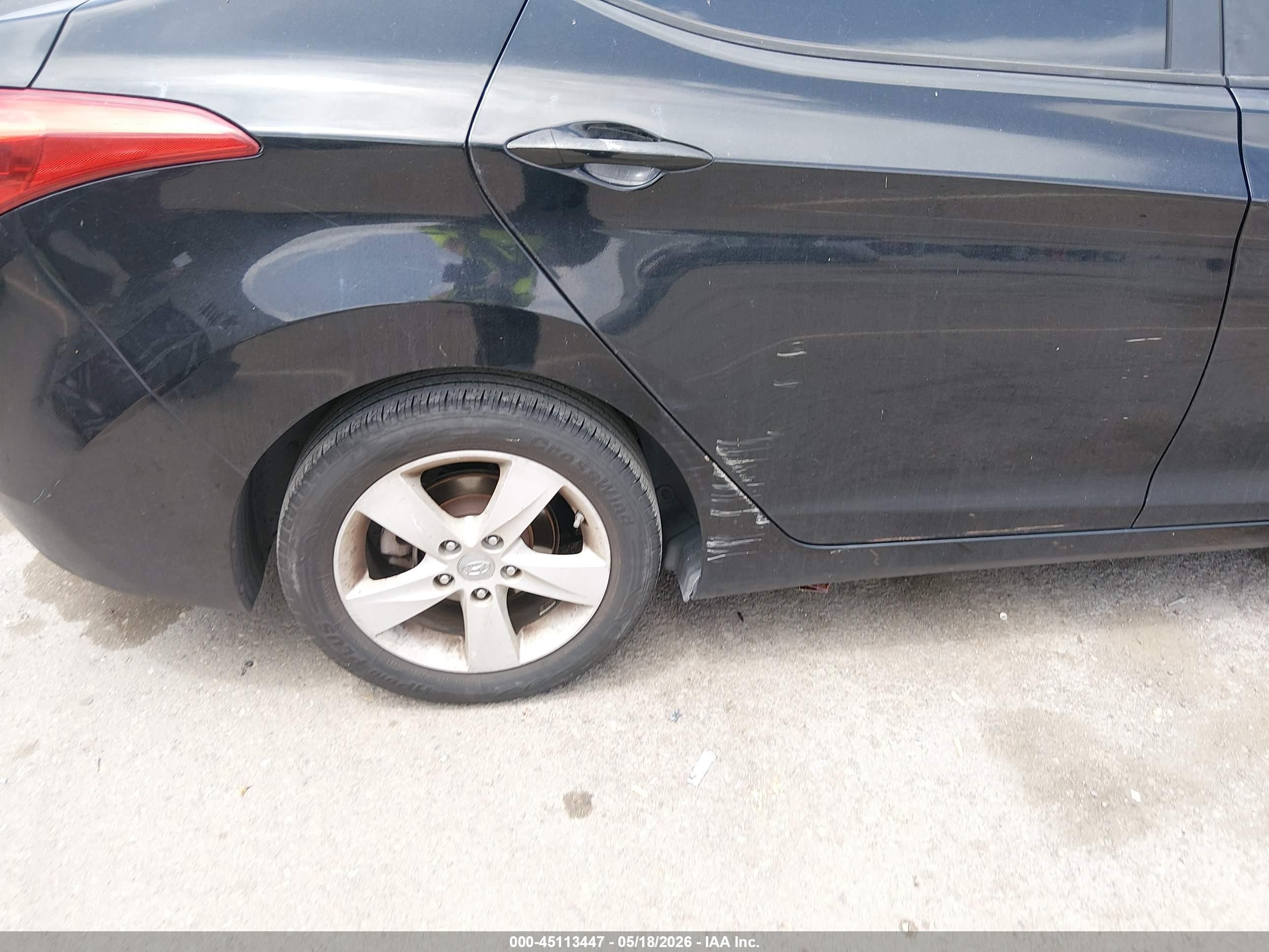 2012 Hyundai Elantra Gls (ulsan Plant) Черный vin: KMHDH4AEXCU293054
