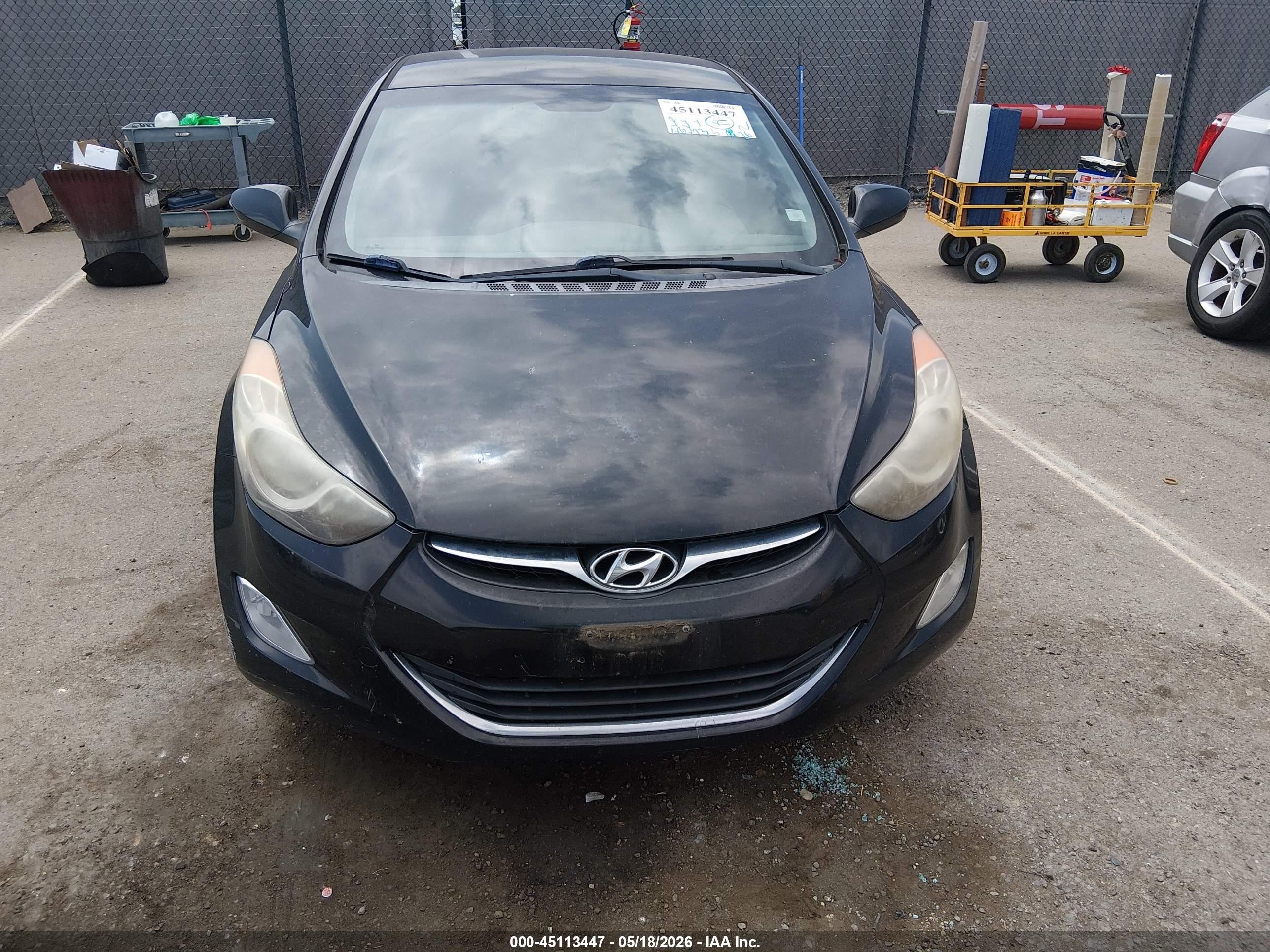2012 Hyundai Elantra Gls (ulsan Plant) Черный vin: KMHDH4AEXCU293054
