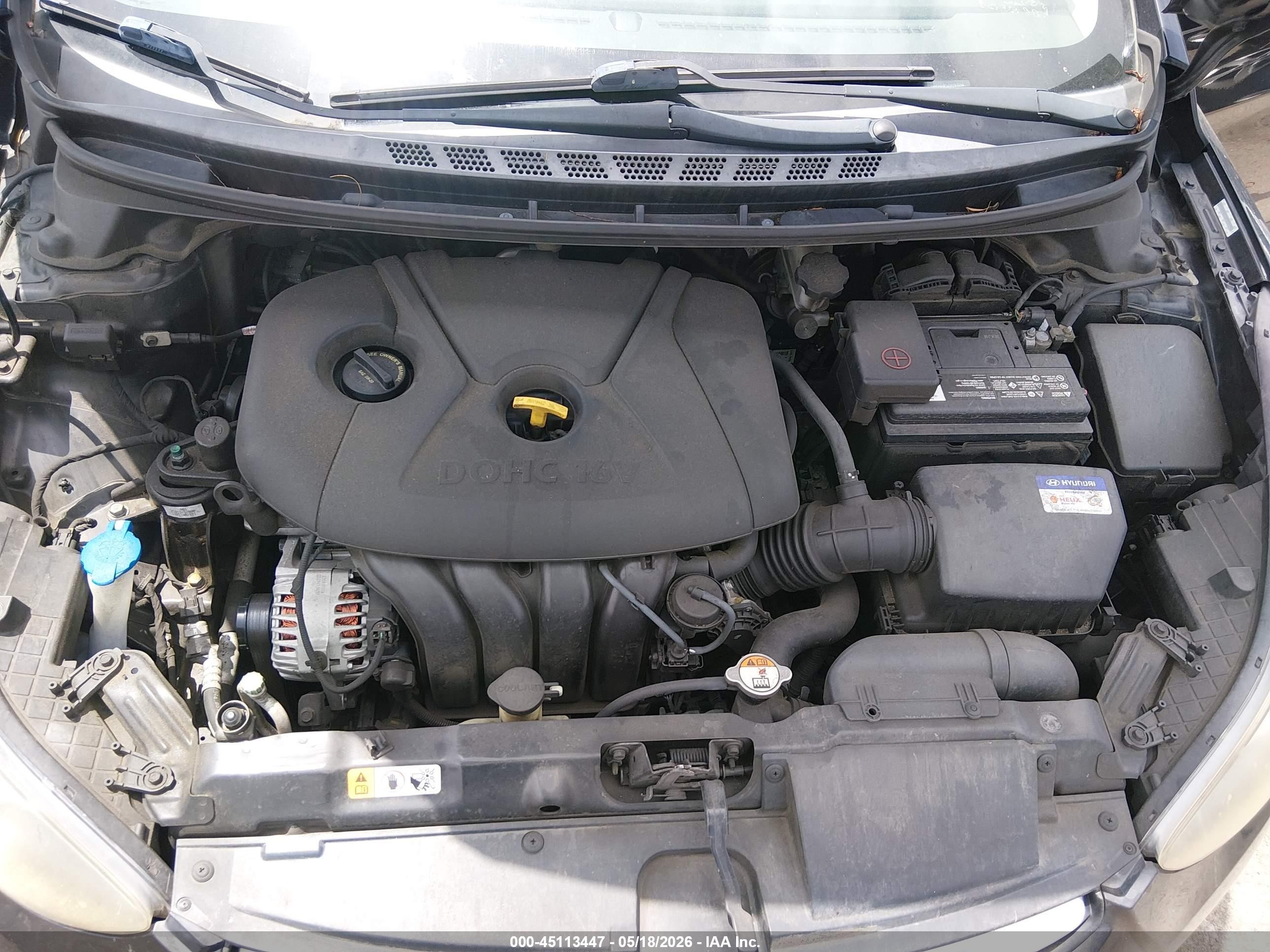 2012 Hyundai Elantra Gls (ulsan Plant) Черный vin: KMHDH4AEXCU293054