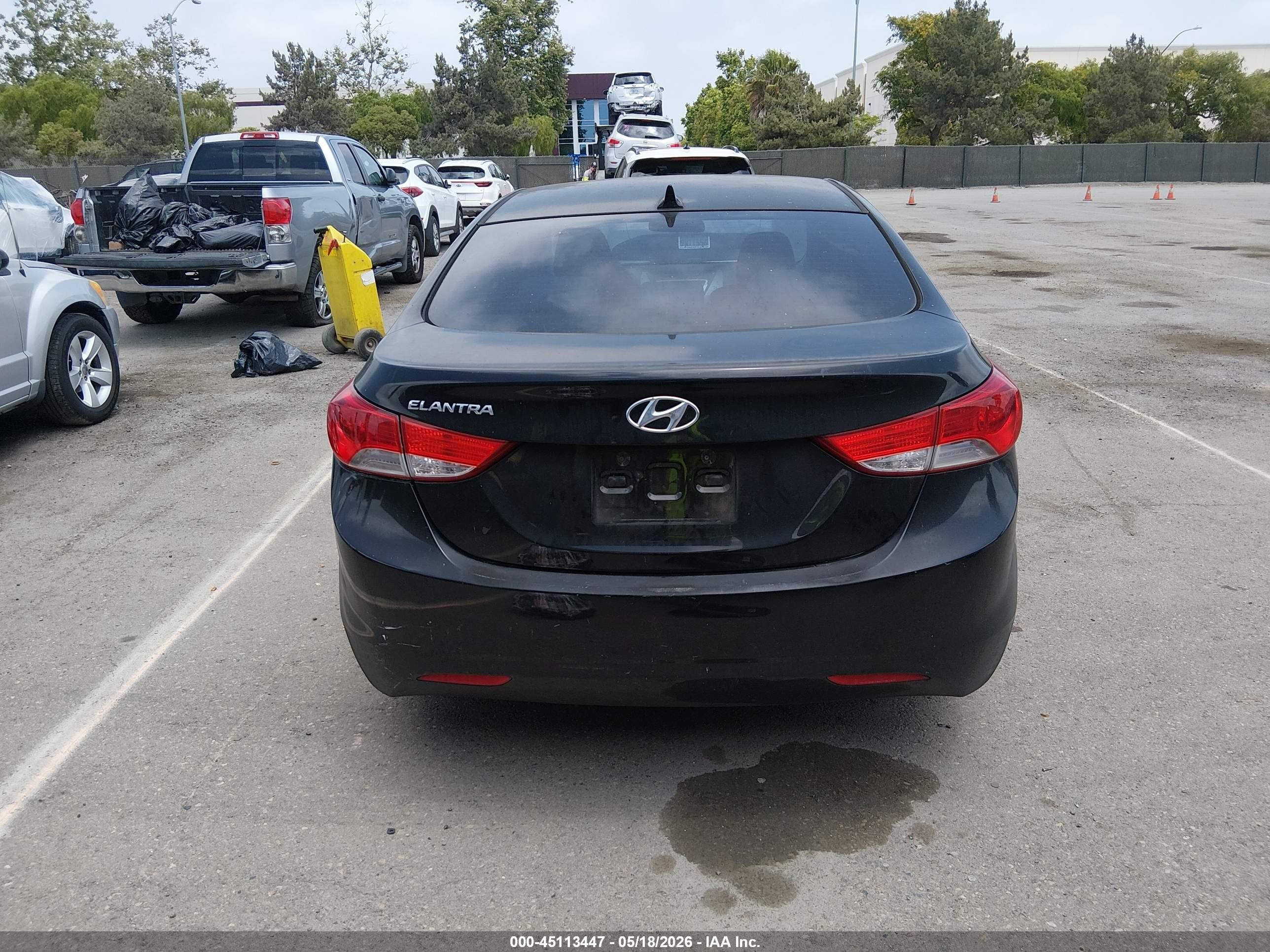 2012 Hyundai Elantra Gls (ulsan Plant) Черный vin: KMHDH4AEXCU293054