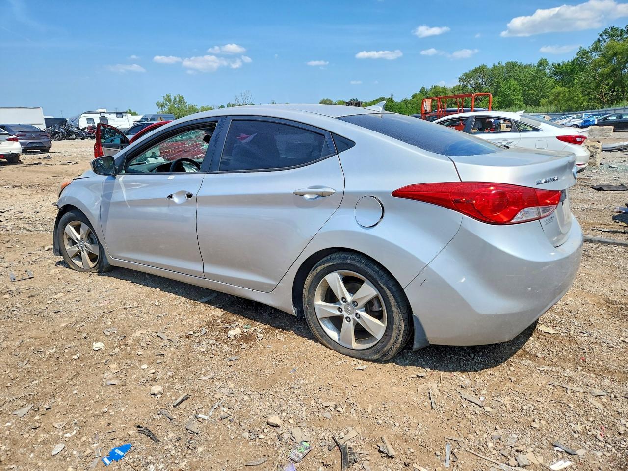 2012 Hyundai Elantra Gls Silver vin: KMHDH4AEXCU298464