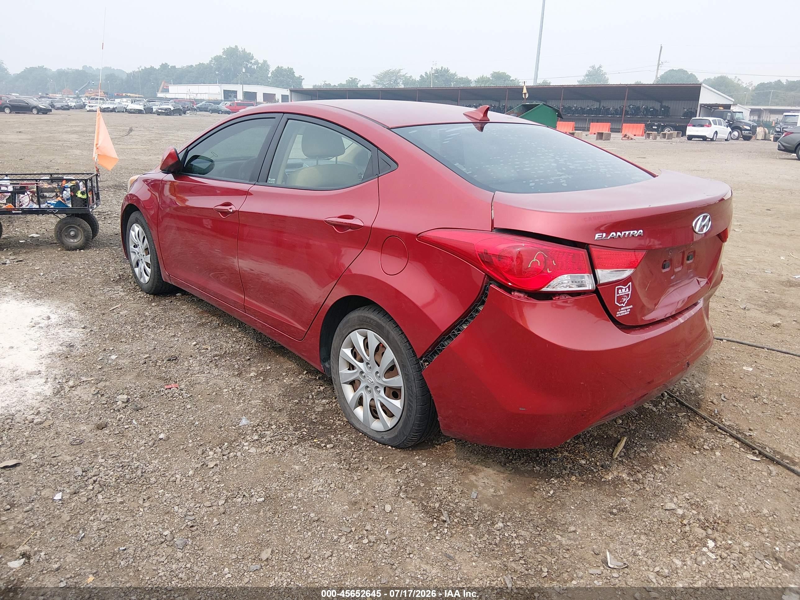 2012 Hyundai Elantra Gls (ulsan Plant) Red vin: KMHDH4AEXCU304358