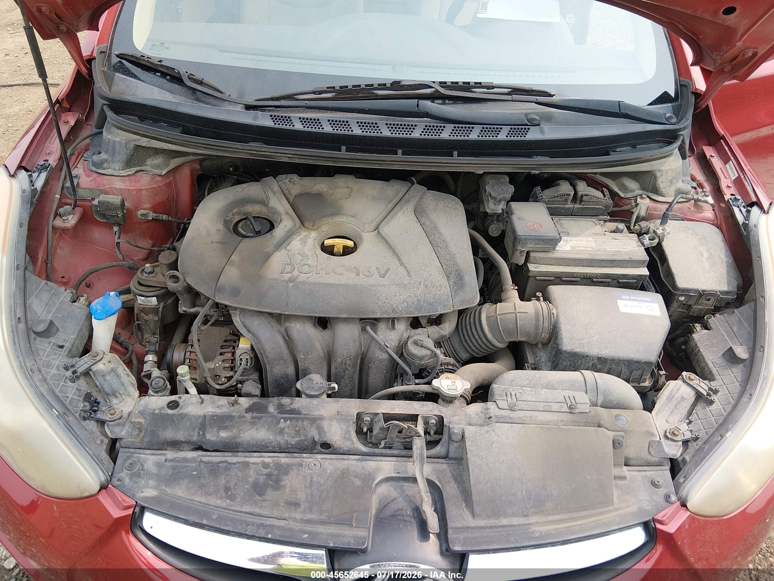 2012 Hyundai Elantra Gls (ulsan Plant) Red vin: KMHDH4AEXCU304358