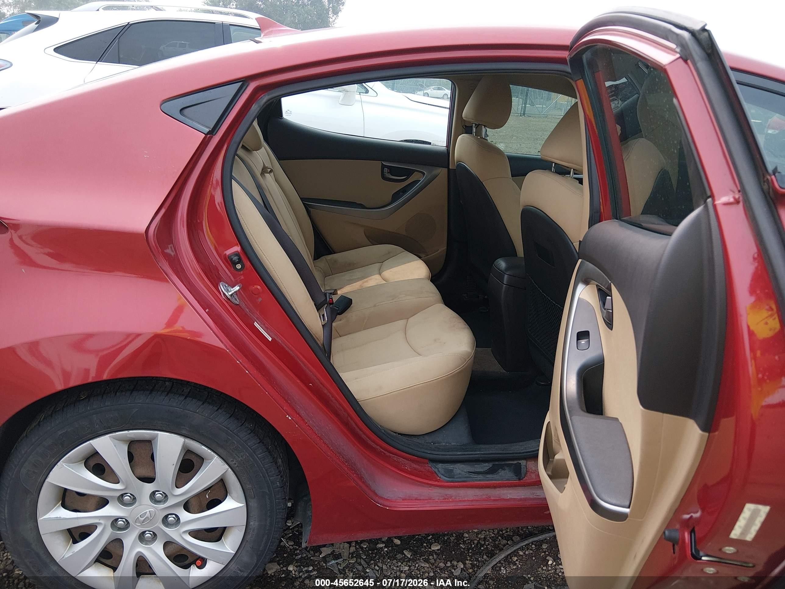 2012 Hyundai Elantra Gls (ulsan Plant) Red vin: KMHDH4AEXCU304358