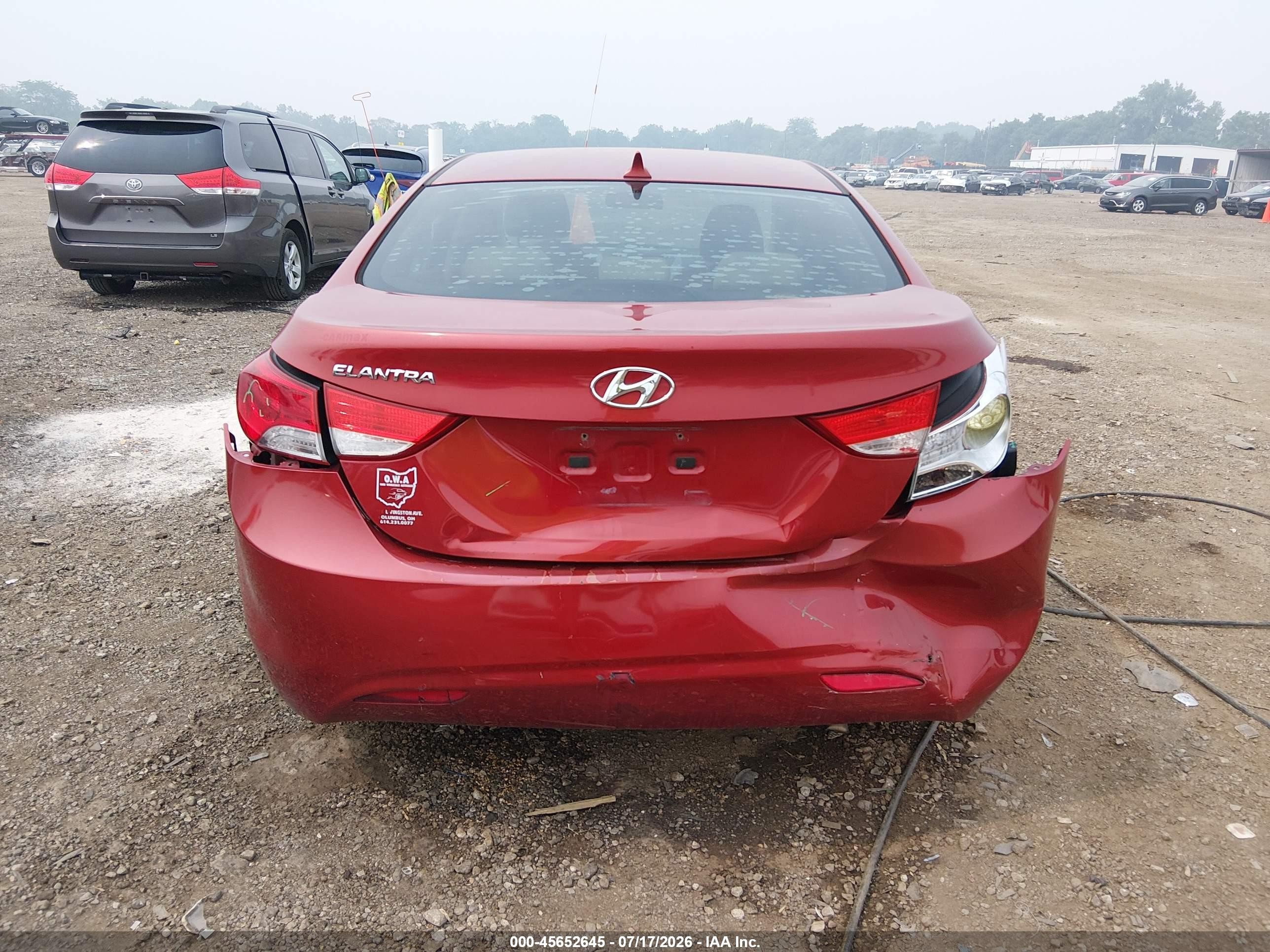 2012 Hyundai Elantra Gls (ulsan Plant) Red vin: KMHDH4AEXCU304358
