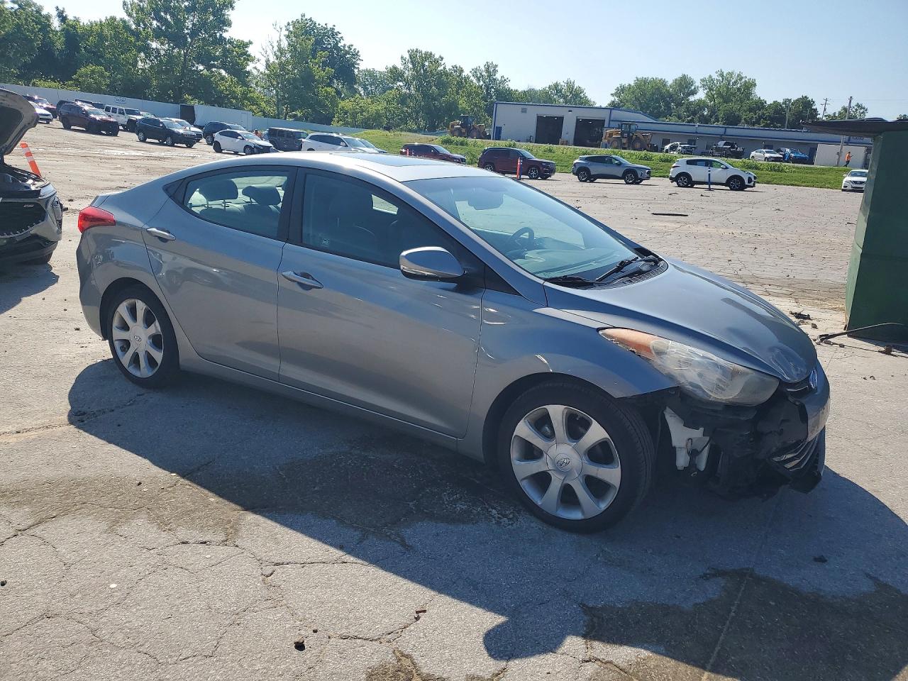 2012 Hyundai Elantra Limited Gray vin: KMHDH4AEXCU304621