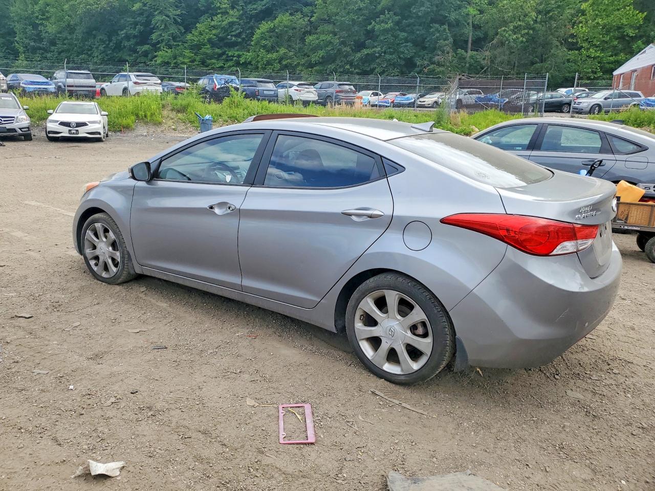 2012 Hyundai Elantra Limited Silver vin: KMHDH4AEXCU351454