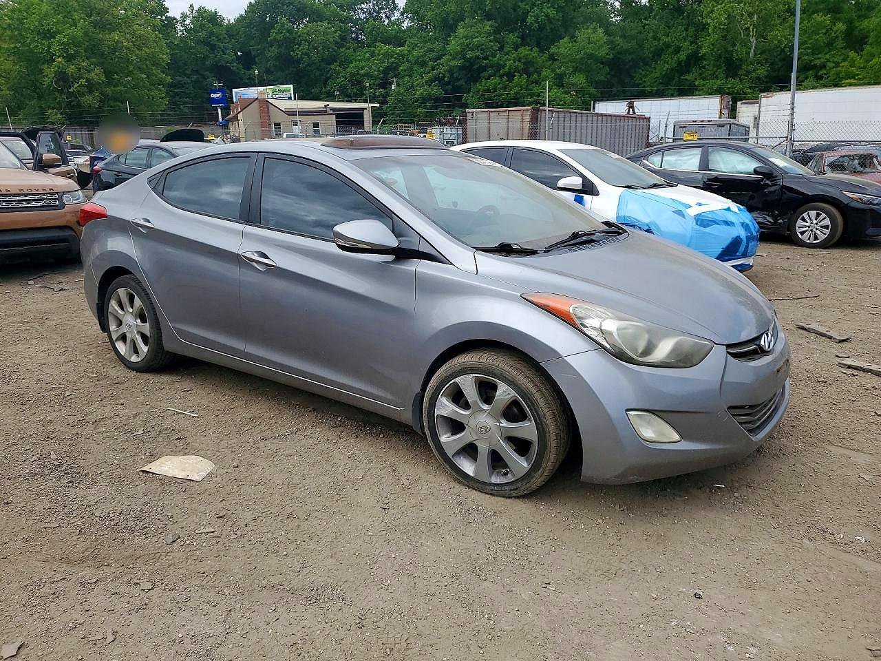2012 Hyundai Elantra Limited Silver vin: KMHDH4AEXCU351454