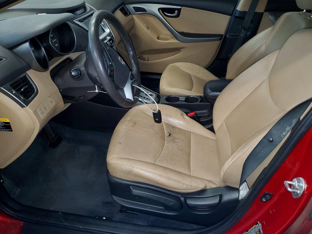 2012 Hyundai Elantra Limited Red vin: KMHDH4AEXCU357092