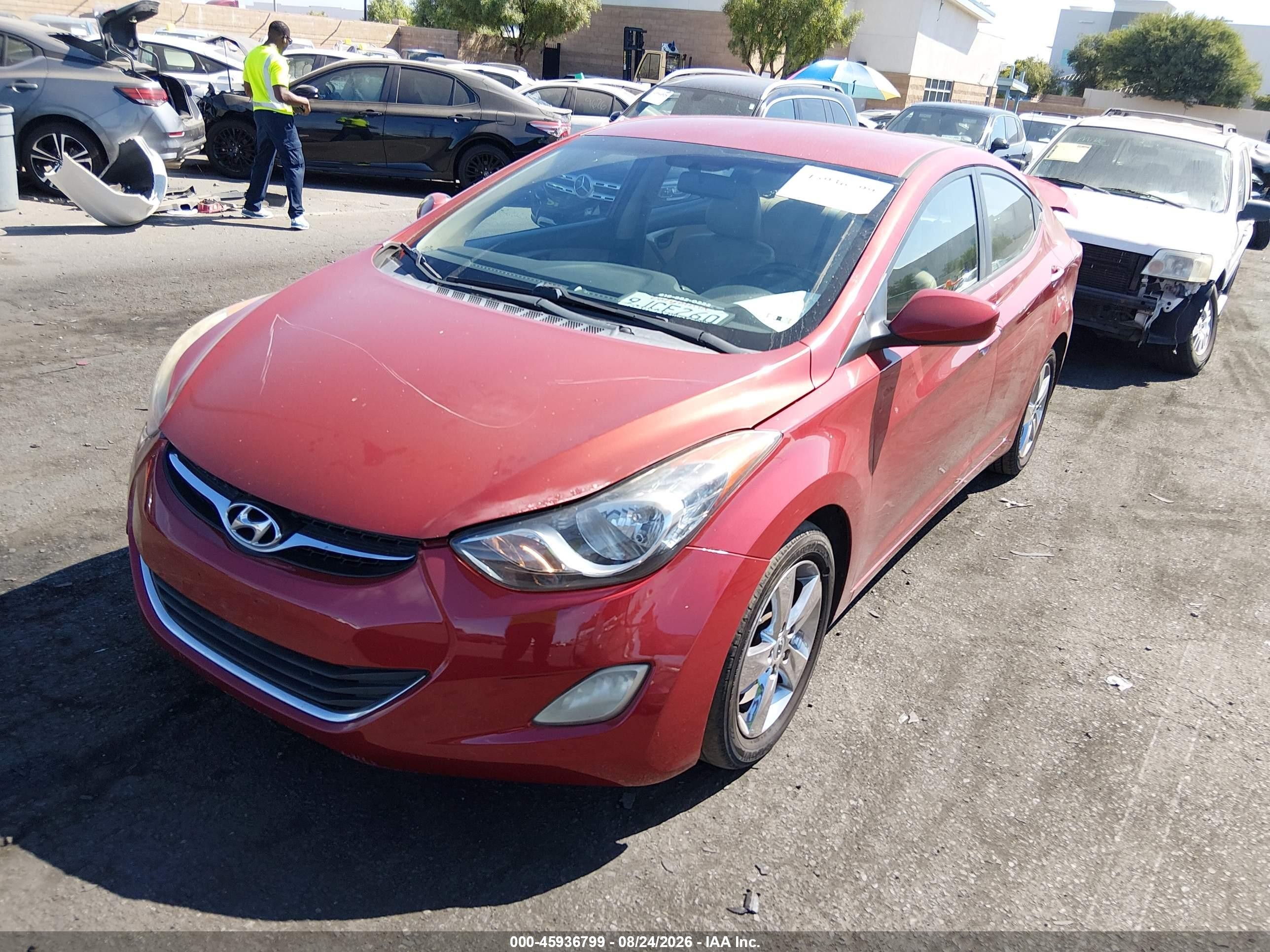 2012 Hyundai Elantra Gls (ulsan Plant) Бордовый vin: KMHDH4AEXCU359859