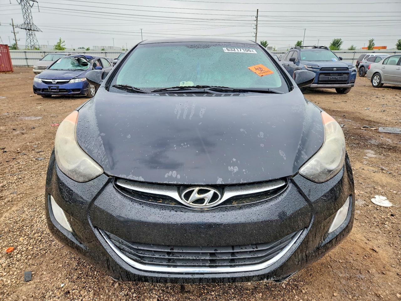 2012 Hyundai Elantra Gls Black vin: KMHDH4AEXCU363149