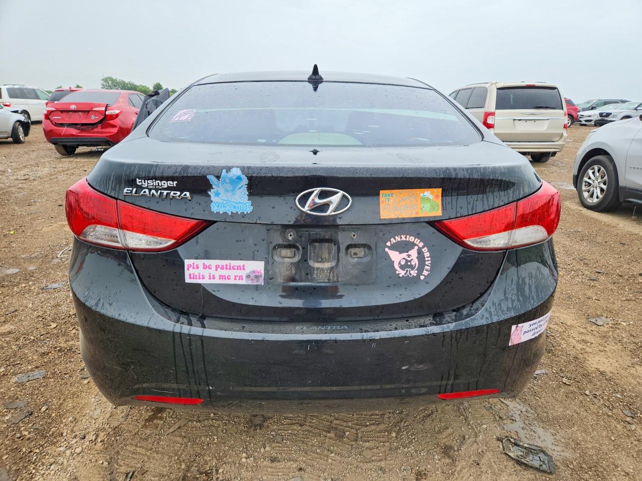 2012 Hyundai Elantra Gls Black vin: KMHDH4AEXCU363149