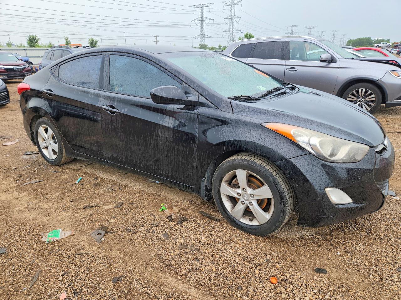 2012 Hyundai Elantra Gls Black vin: KMHDH4AEXCU363149
