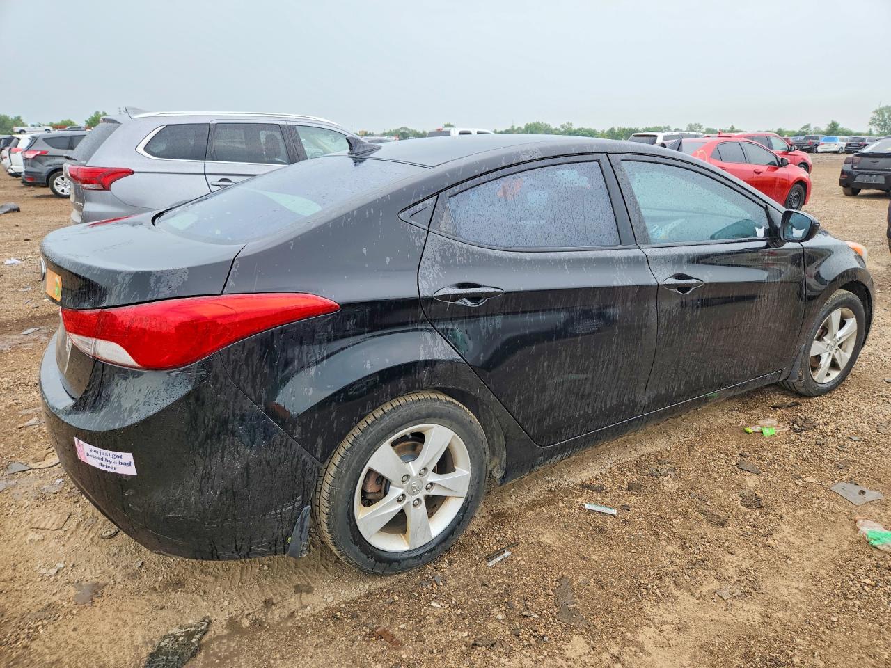 2012 Hyundai Elantra Gls Black vin: KMHDH4AEXCU363149