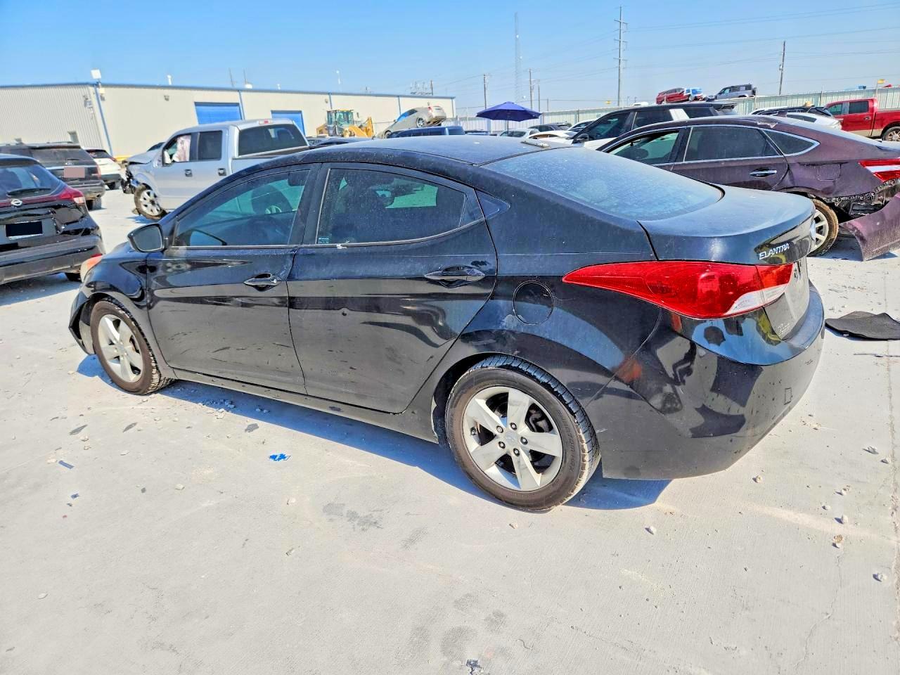 2012 Hyundai Elantra Gls Black vin: KMHDH4AEXCU365998