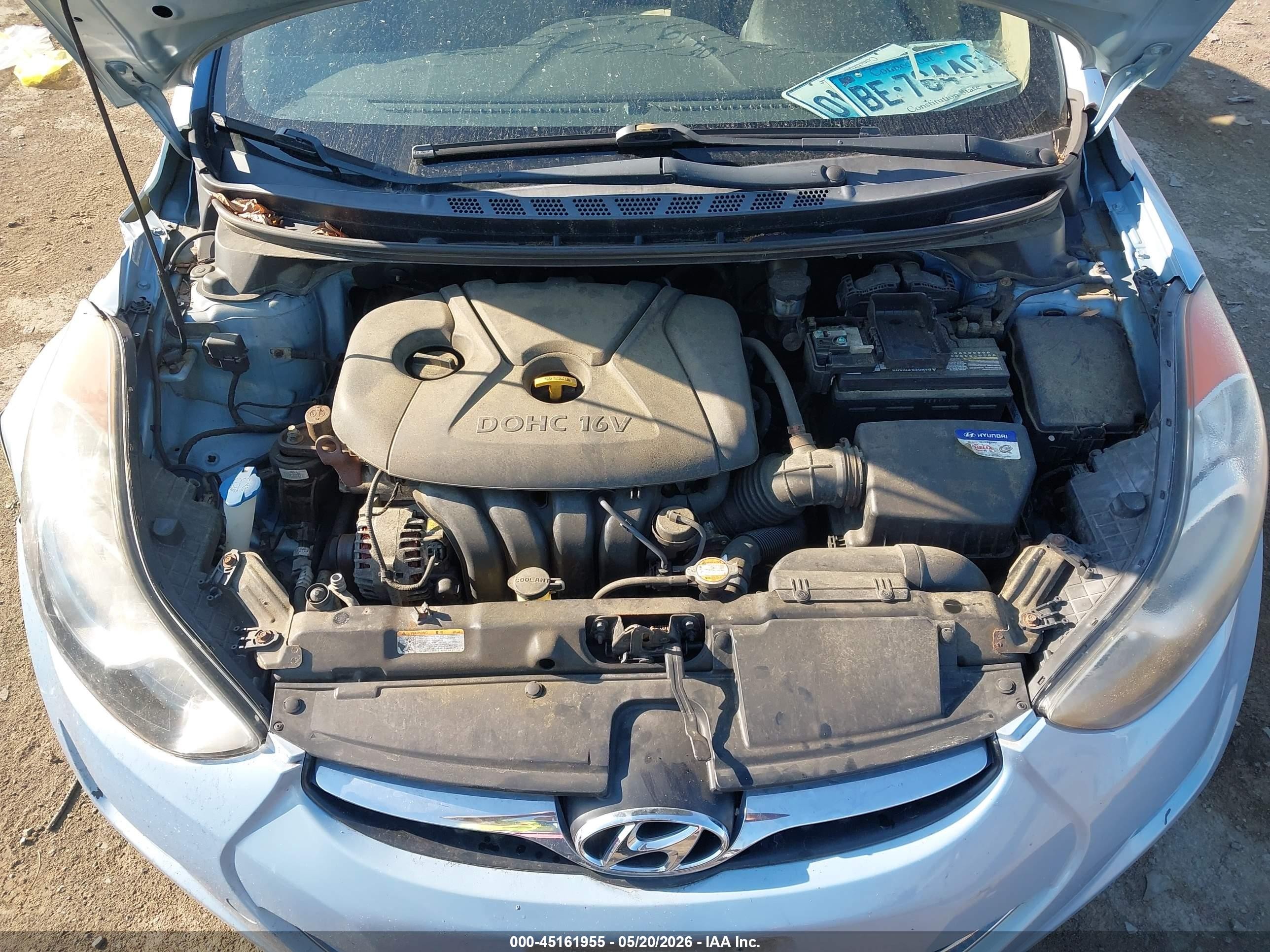 2012 Hyundai Elantra Gls (ulsan Plant) Light Blue vin: KMHDH4AEXCU376242