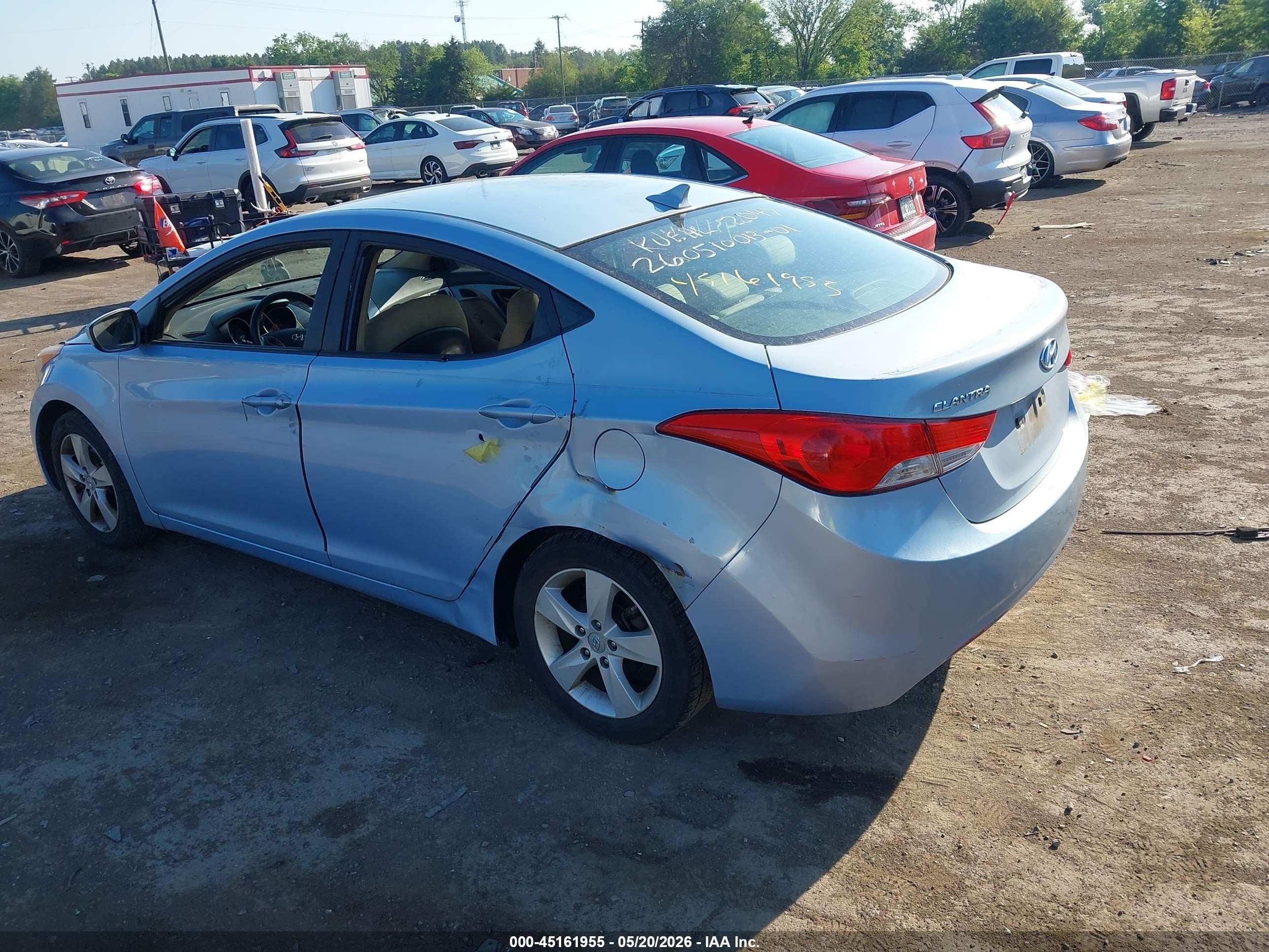 2012 Hyundai Elantra Gls (ulsan Plant) Light Blue vin: KMHDH4AEXCU376242