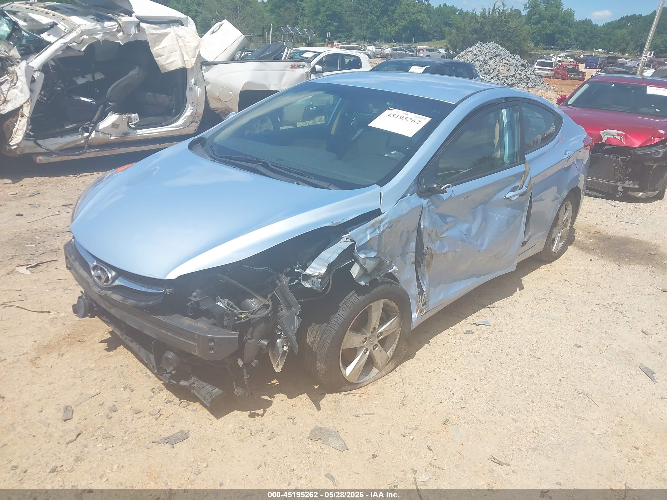 2012 Hyundai Elantra Gls (ulsan Plant) Light Blue vin: KMHDH4AEXCU407294