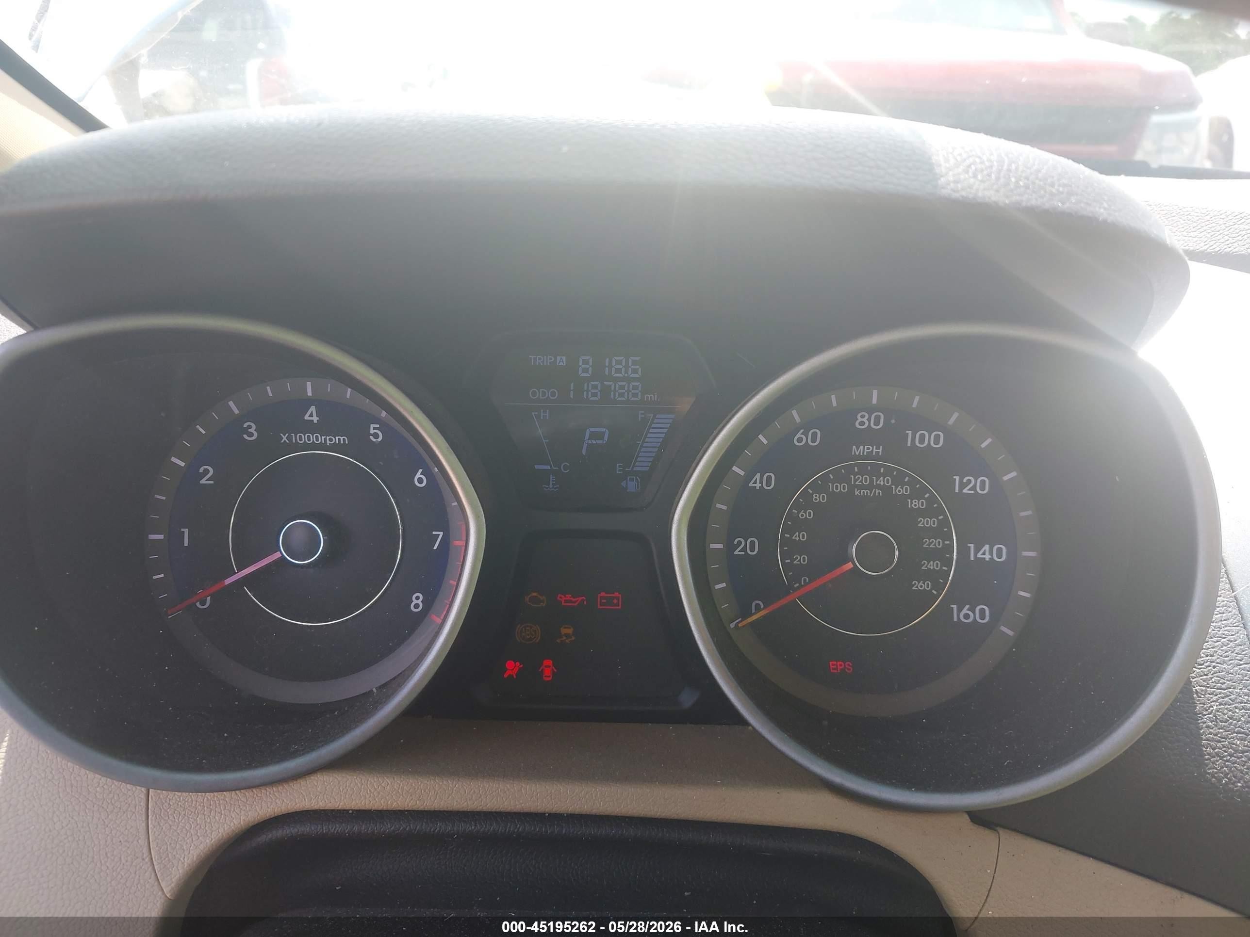 2012 Hyundai Elantra Gls (ulsan Plant) Light Blue vin: KMHDH4AEXCU407294