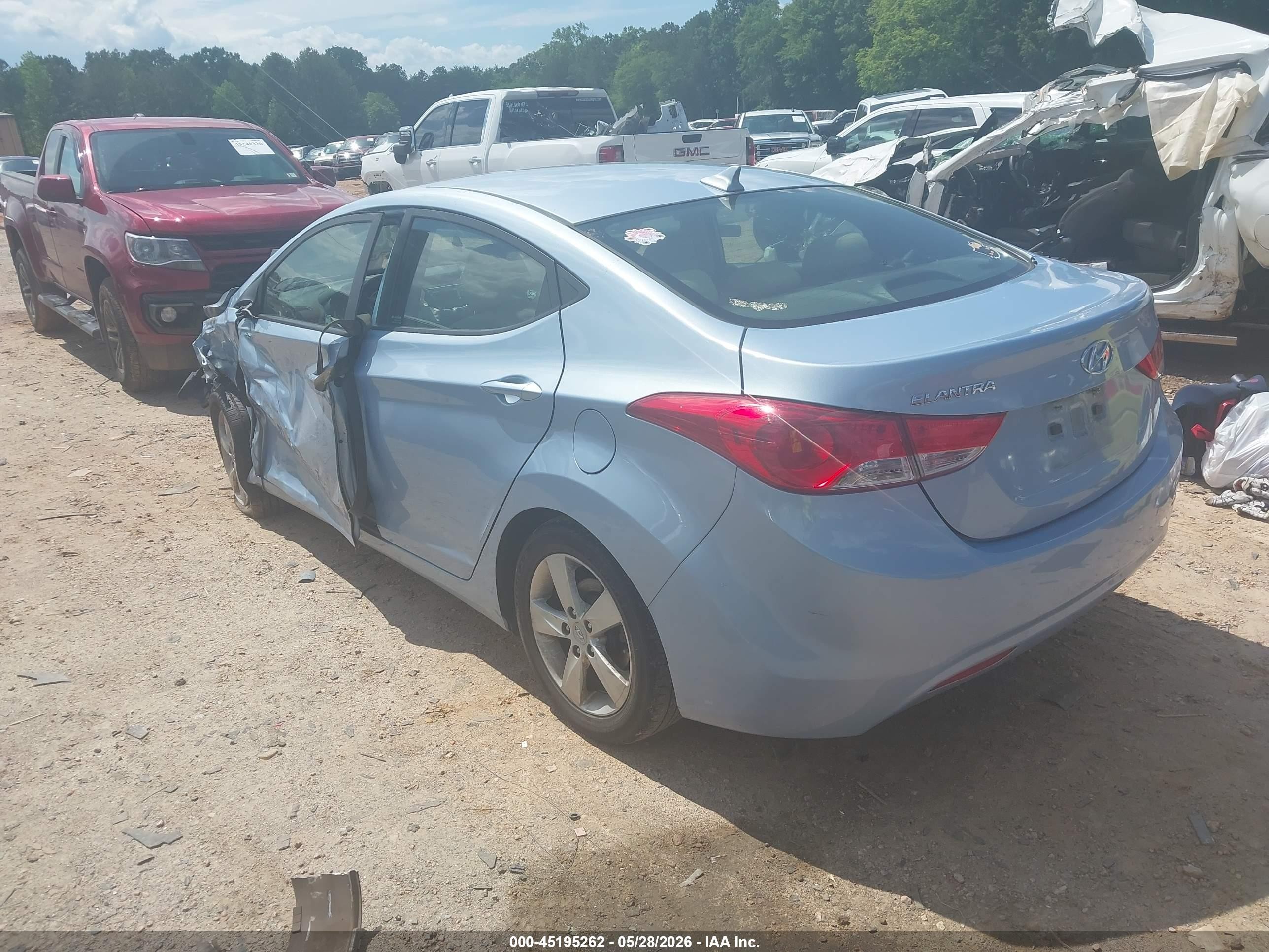 2012 Hyundai Elantra Gls (ulsan Plant) Light Blue vin: KMHDH4AEXCU407294