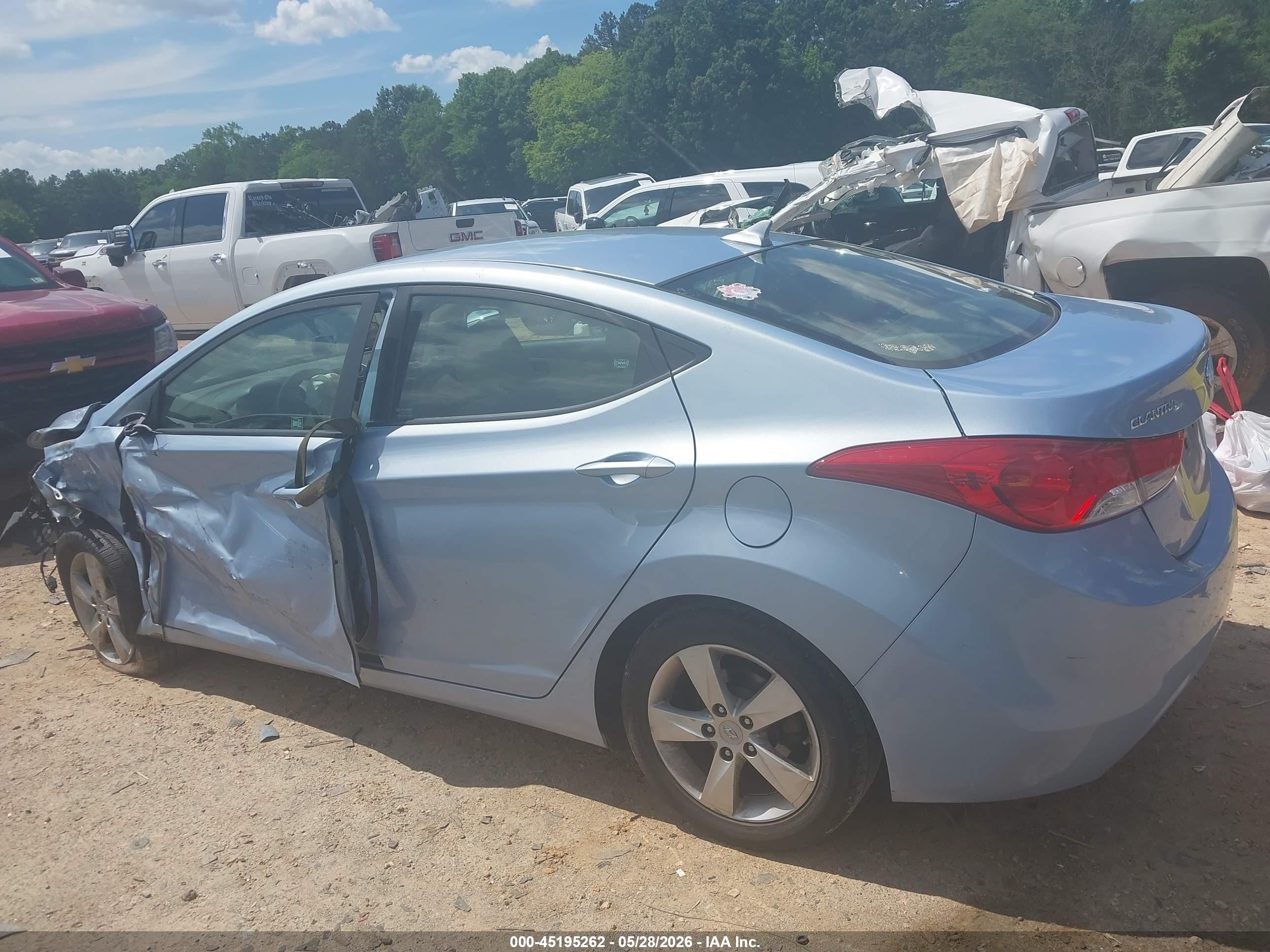 2012 Hyundai Elantra Gls (ulsan Plant) Light Blue vin: KMHDH4AEXCU407294