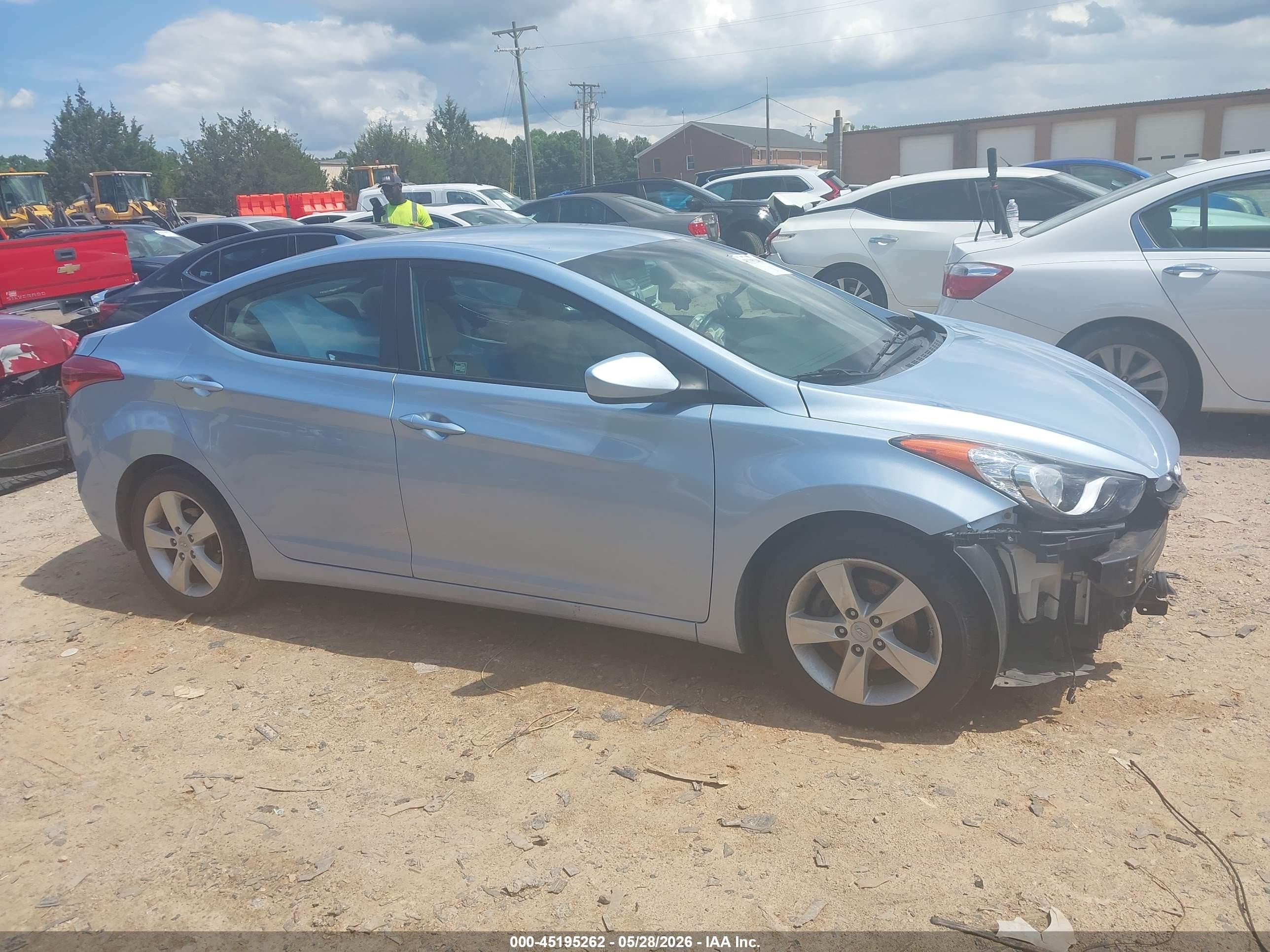 2012 Hyundai Elantra Gls (ulsan Plant) Light Blue vin: KMHDH4AEXCU407294