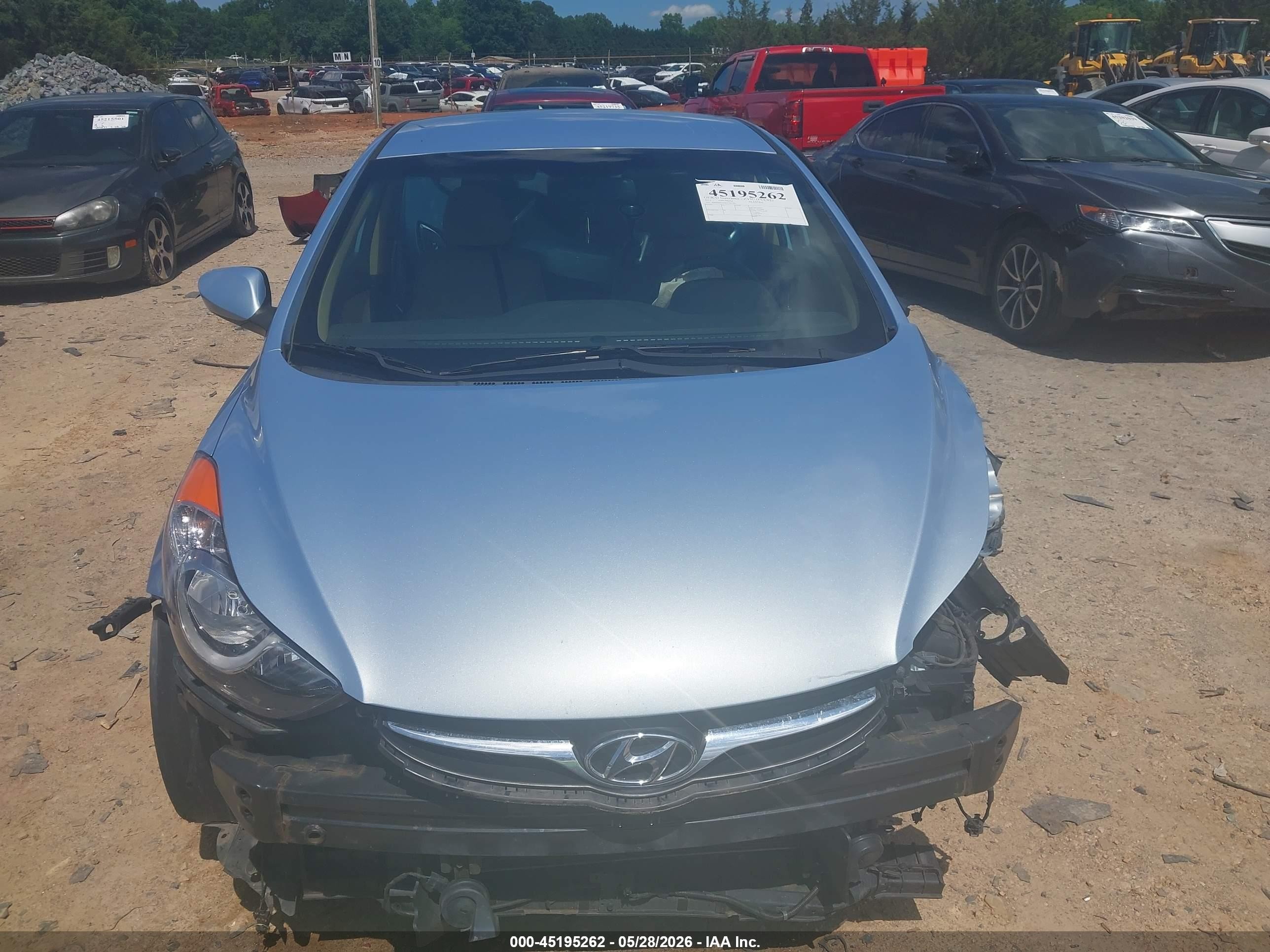 2012 Hyundai Elantra Gls (ulsan Plant) Light Blue vin: KMHDH4AEXCU407294