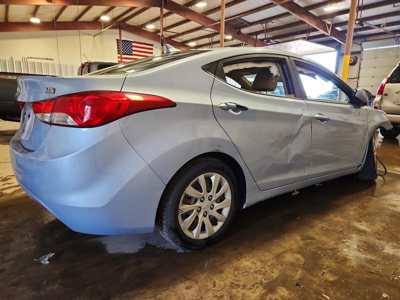 2012 Hyundai Elantra Gls Blue vin: KMHDH4AEXCU431630