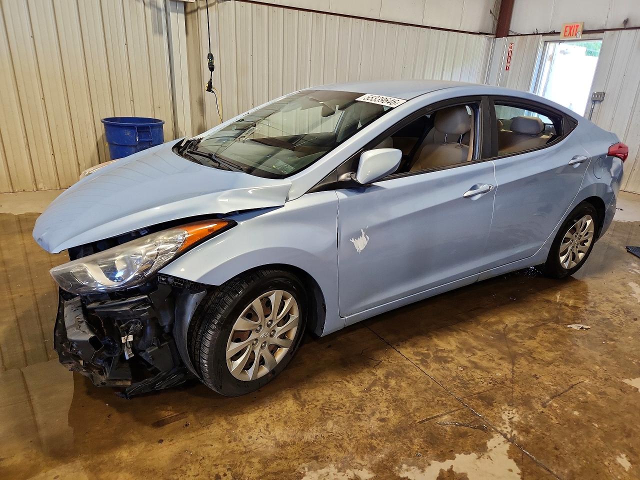 2012 Hyundai Elantra Gls Blue vin: KMHDH4AEXCU431630