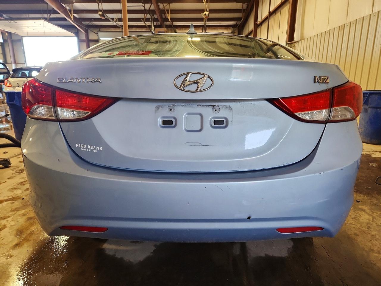 2012 Hyundai Elantra Gls Blue vin: KMHDH4AEXCU431630