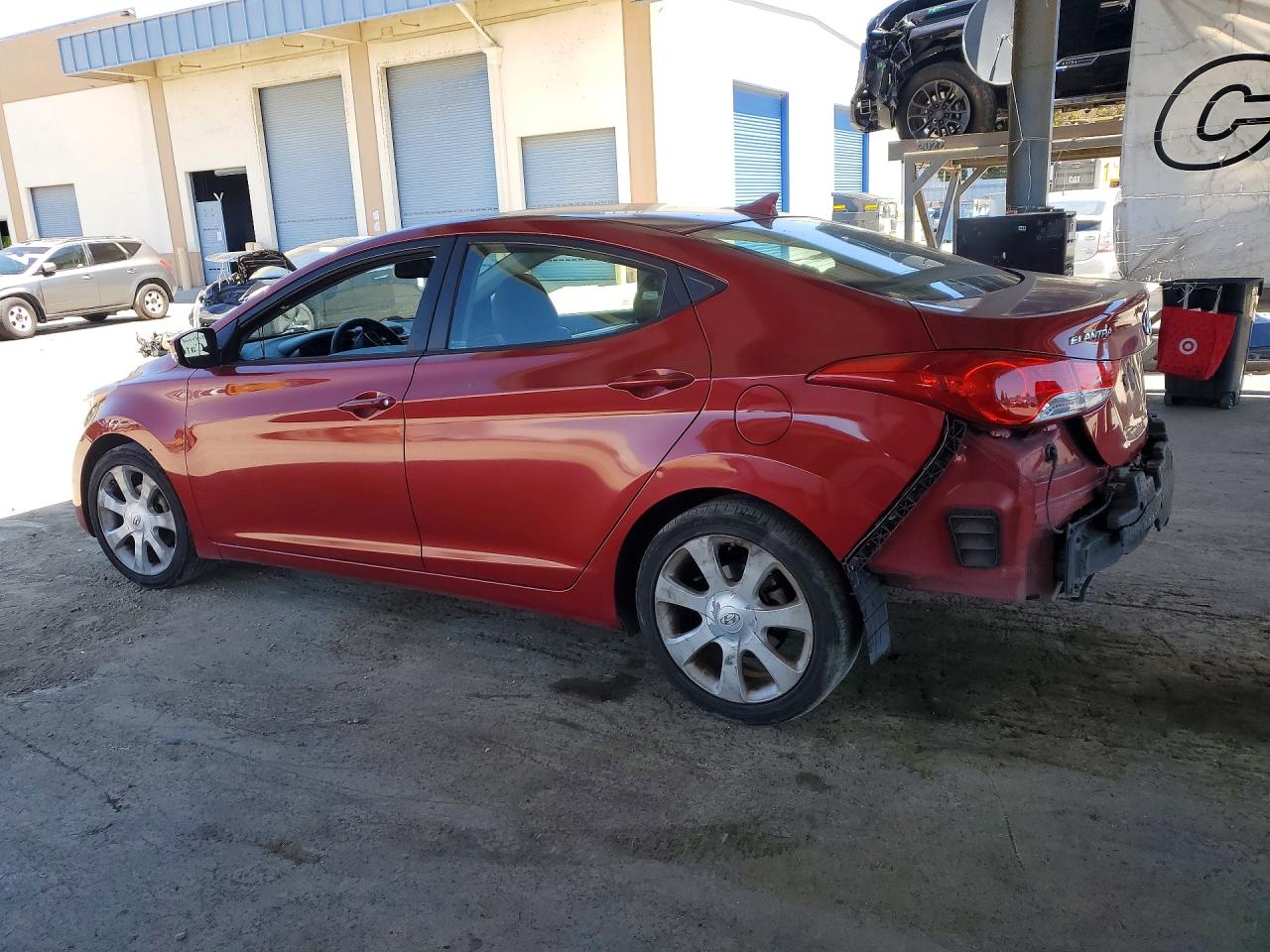 2012 Hyundai Elantra Limited Burgundy vin: KMHDH4AEXCU441123