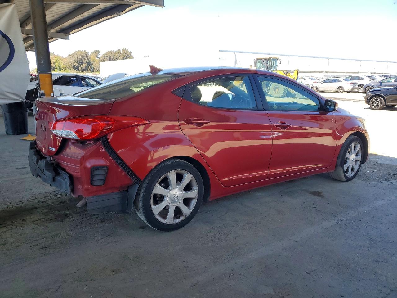 2012 Hyundai Elantra Limited Burgundy vin: KMHDH4AEXCU441123