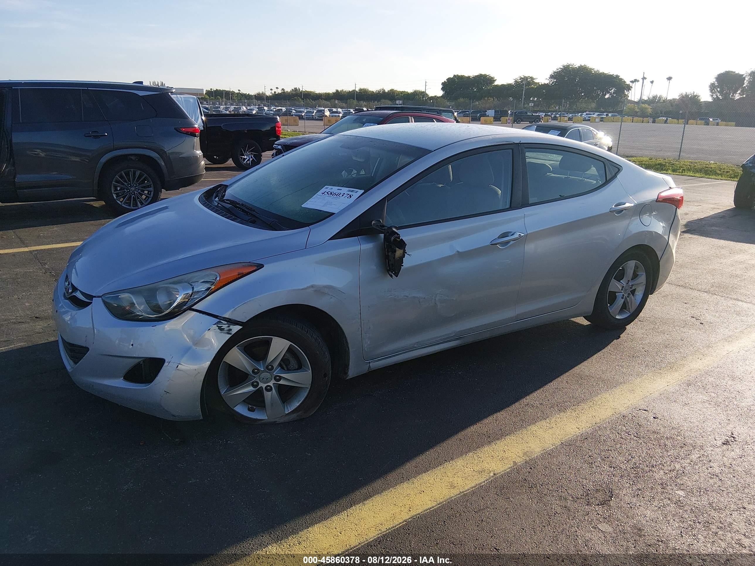 2012 Hyundai Elantra Gls (ulsan Plant) Gray vin: KMHDH4AEXCU453904