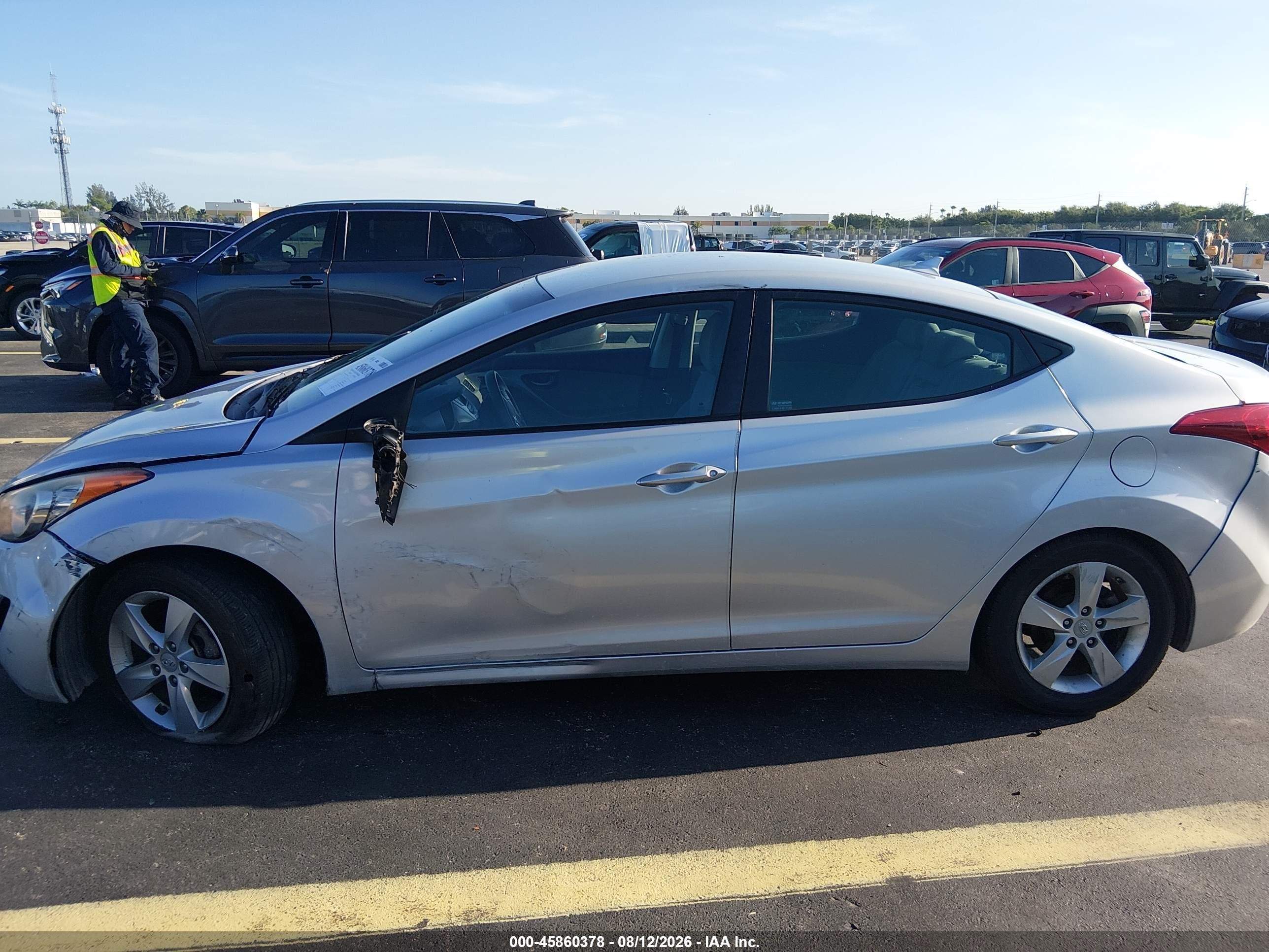 2012 Hyundai Elantra Gls (ulsan Plant) Gray vin: KMHDH4AEXCU453904