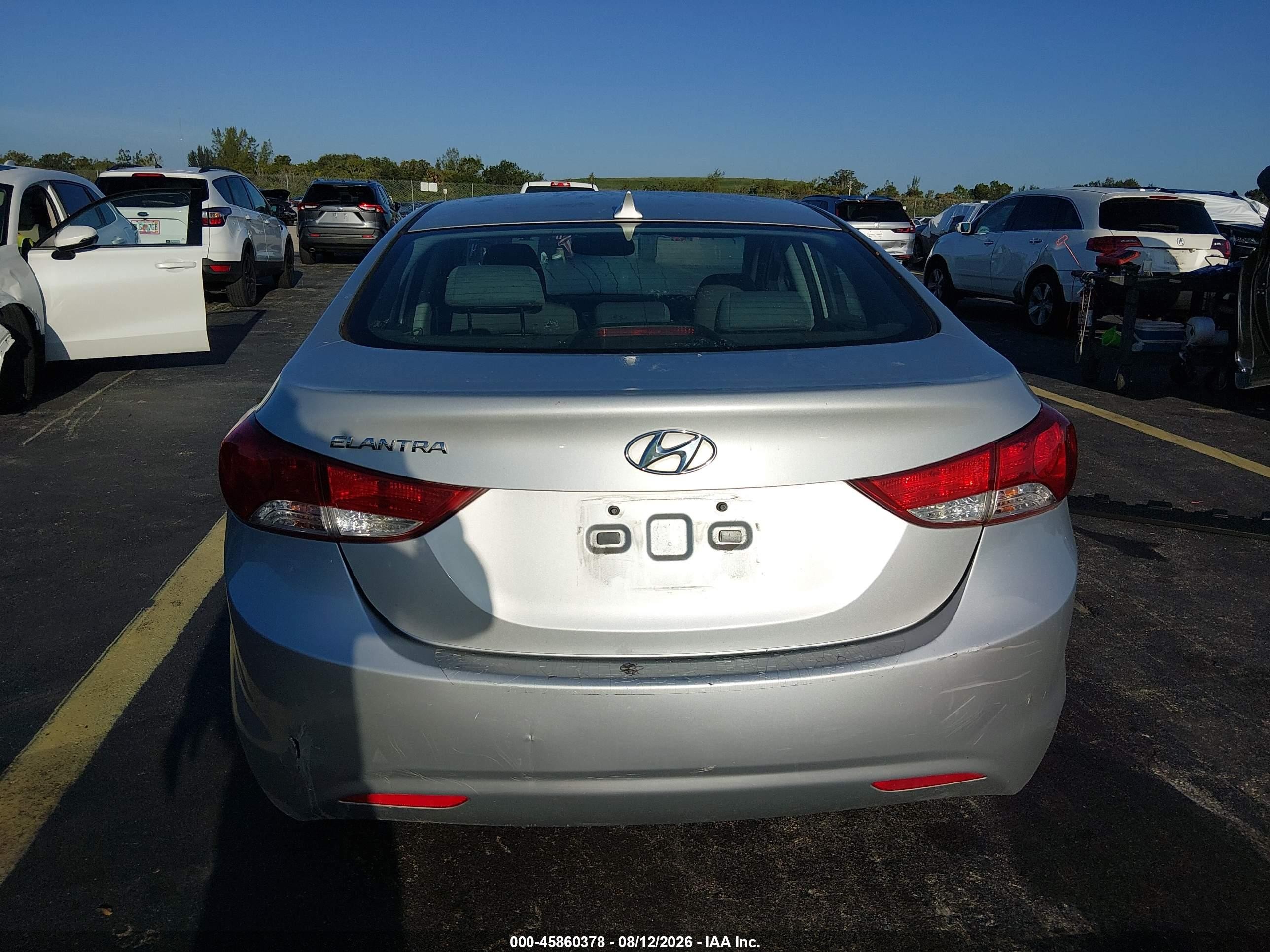 2012 Hyundai Elantra Gls (ulsan Plant) Gray vin: KMHDH4AEXCU453904