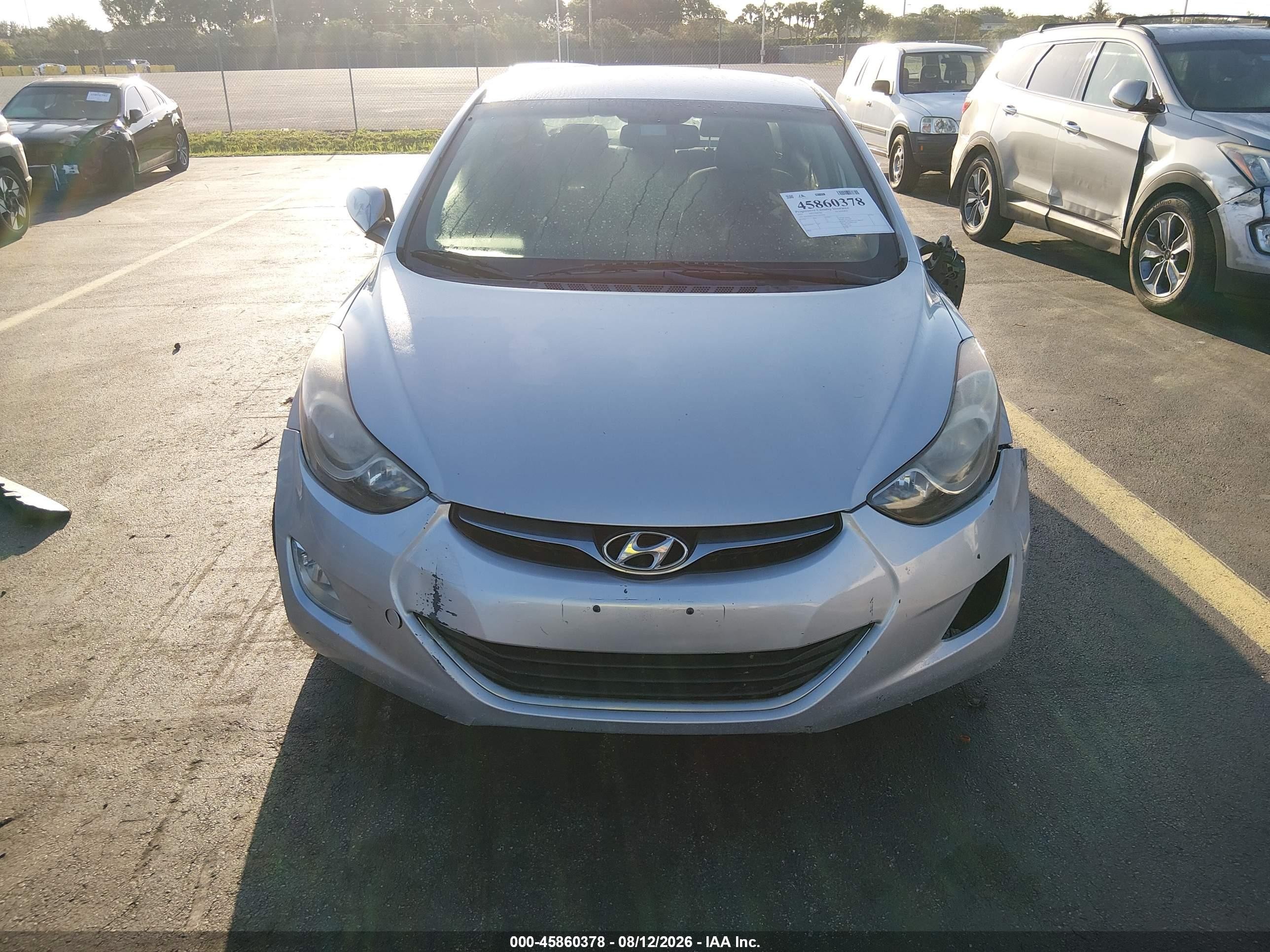 2012 Hyundai Elantra Gls (ulsan Plant) Gray vin: KMHDH4AEXCU453904