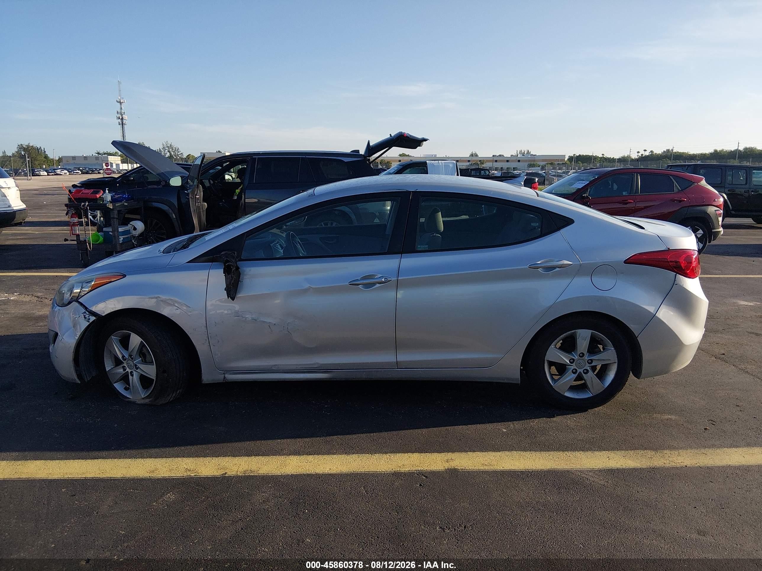 2012 Hyundai Elantra Gls (ulsan Plant) Gray vin: KMHDH4AEXCU453904
