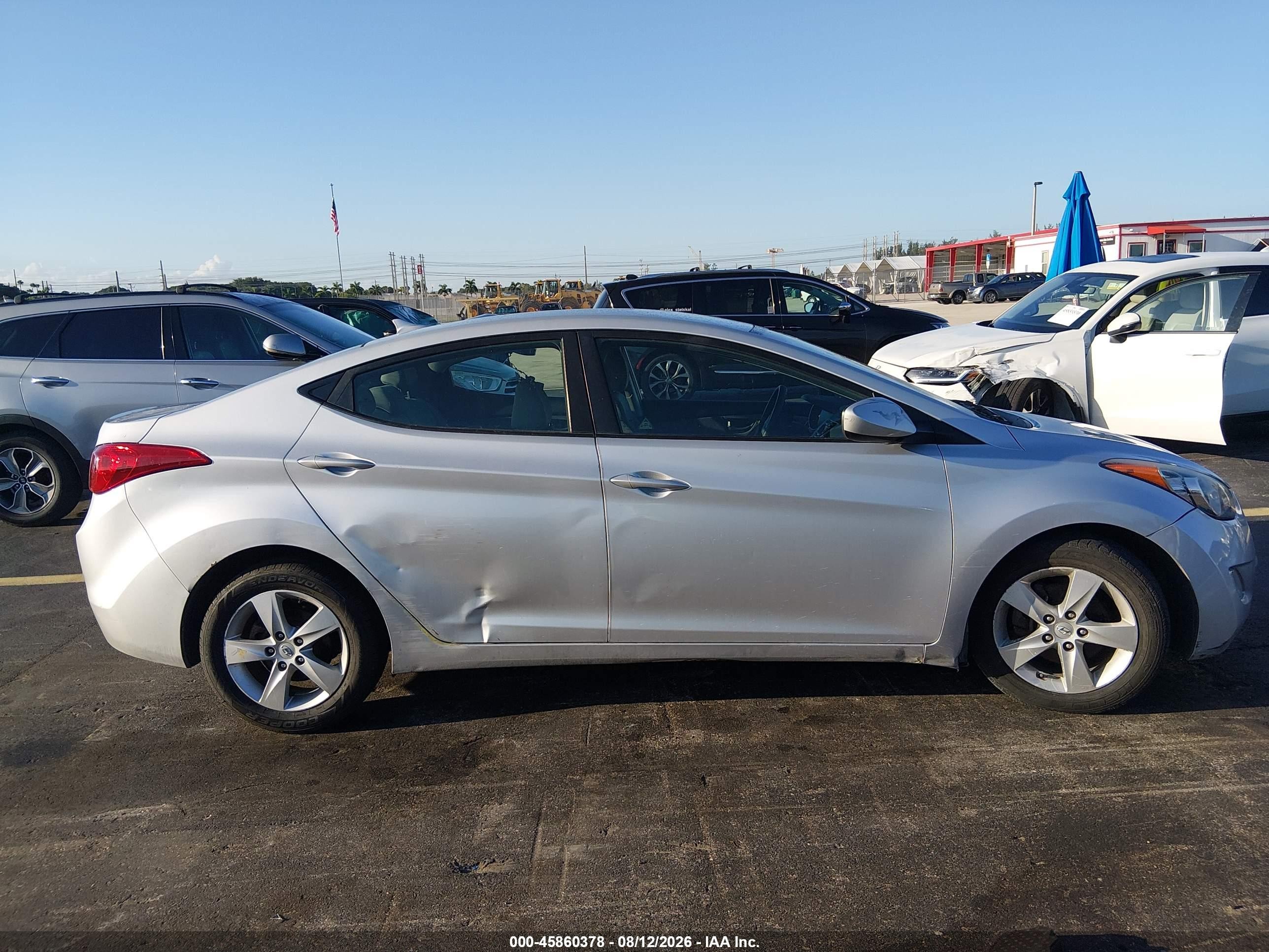 2012 Hyundai Elantra Gls (ulsan Plant) Gray vin: KMHDH4AEXCU453904